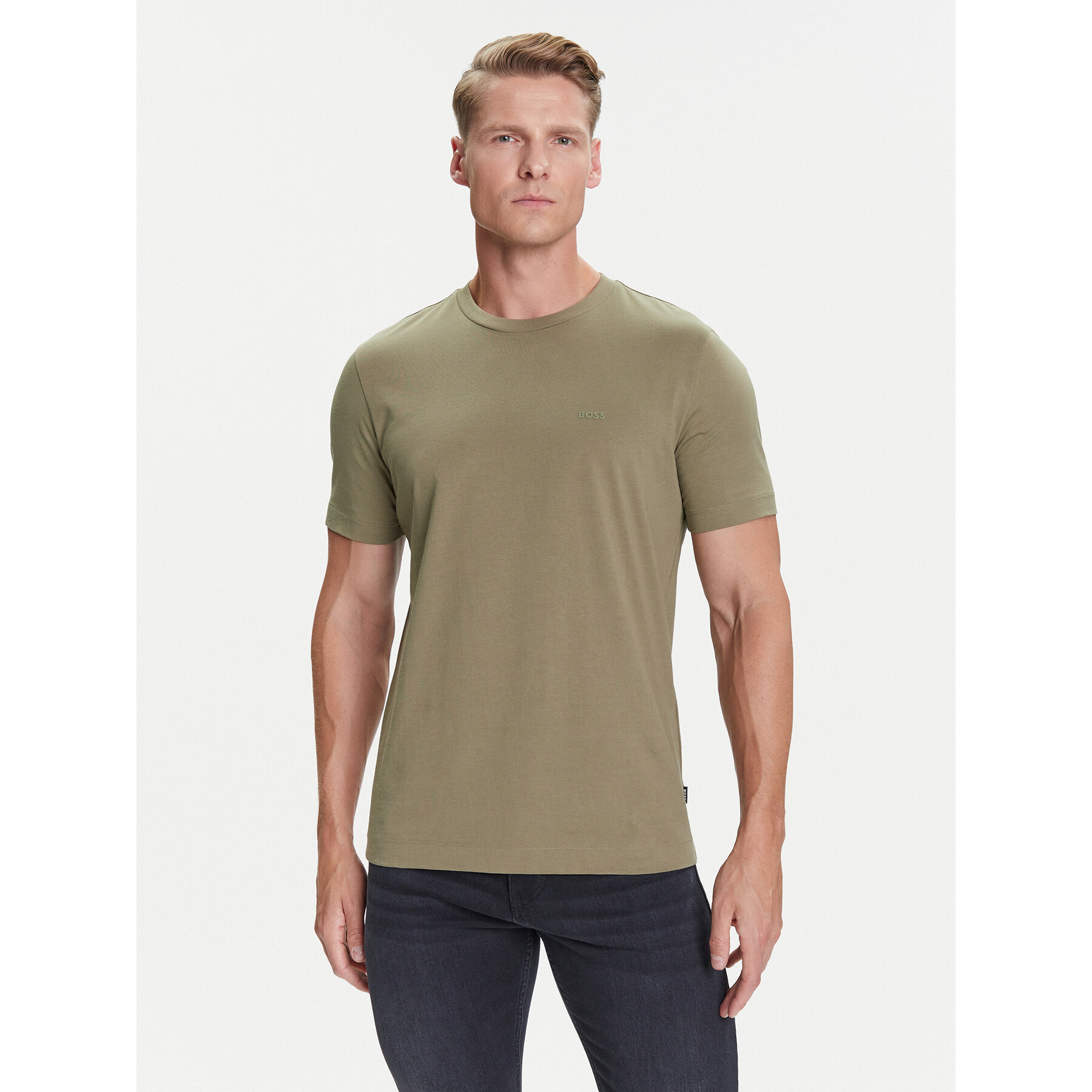BOSS T-Shirt Thompson 01 Grün Regular Fit