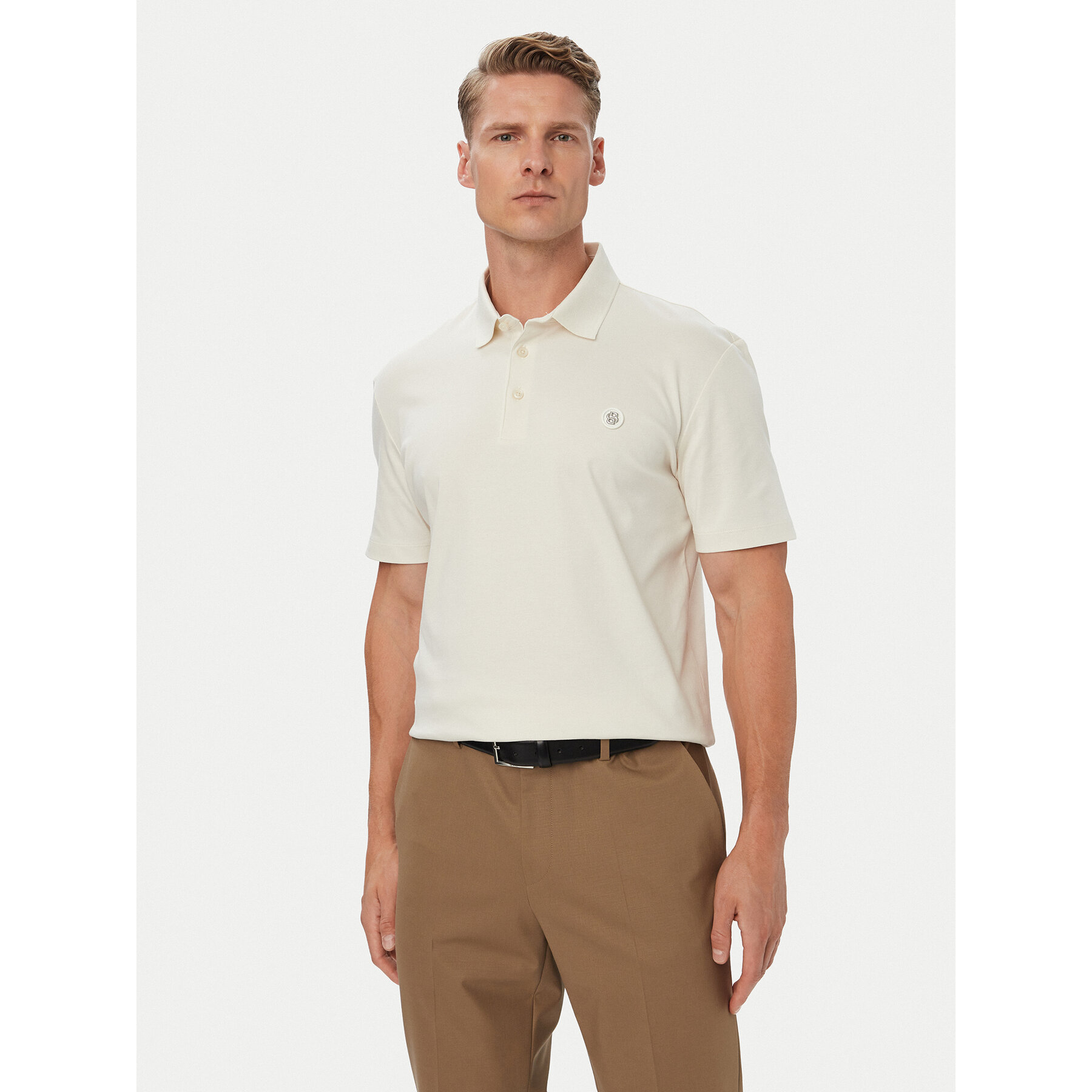 BOSS Polo majica C-Parris 01 50555829 Kremna Regular Fit