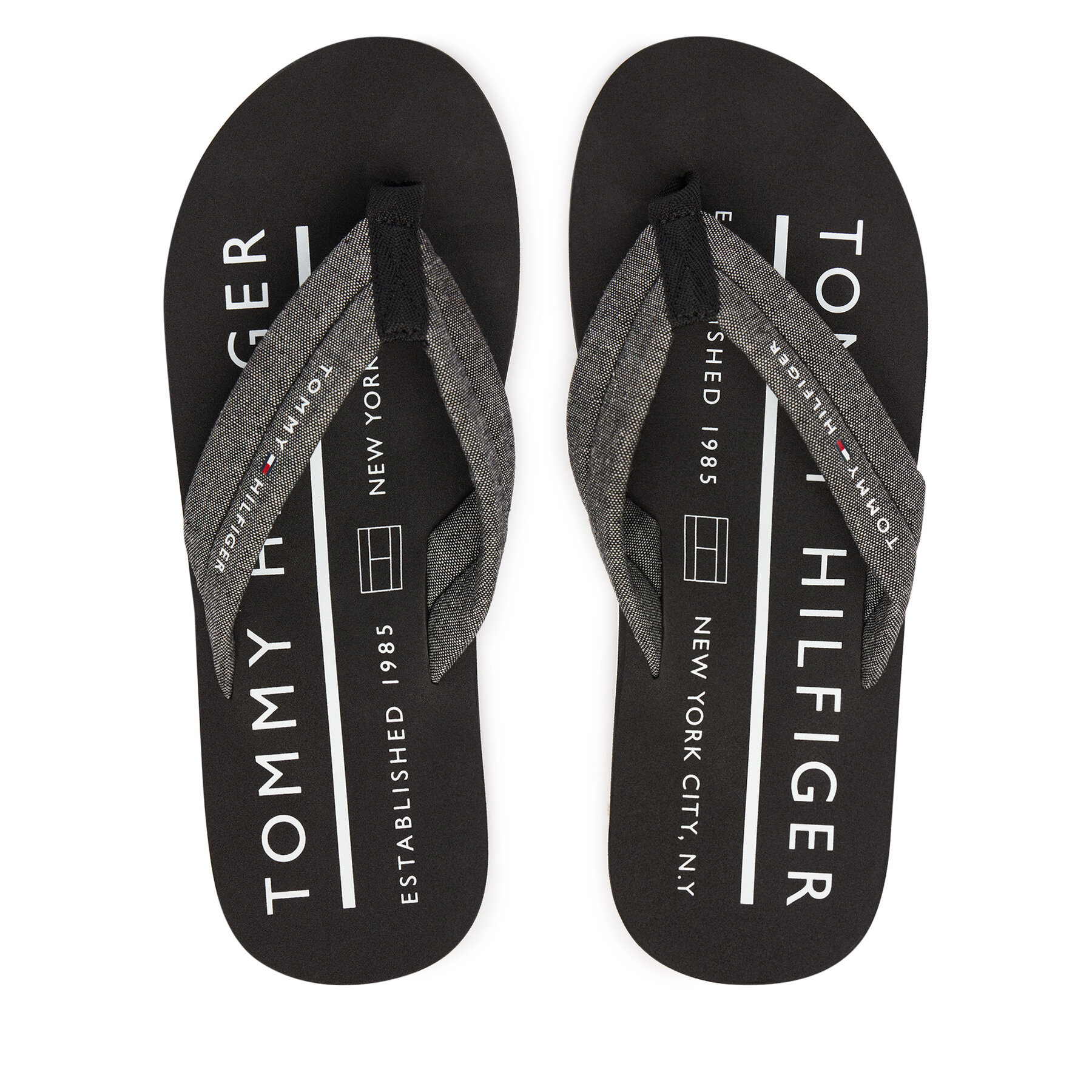 Žabky Tommy Hilfiger Hilfiger Chambray Beach Sandal FM0FM05751 Sivá