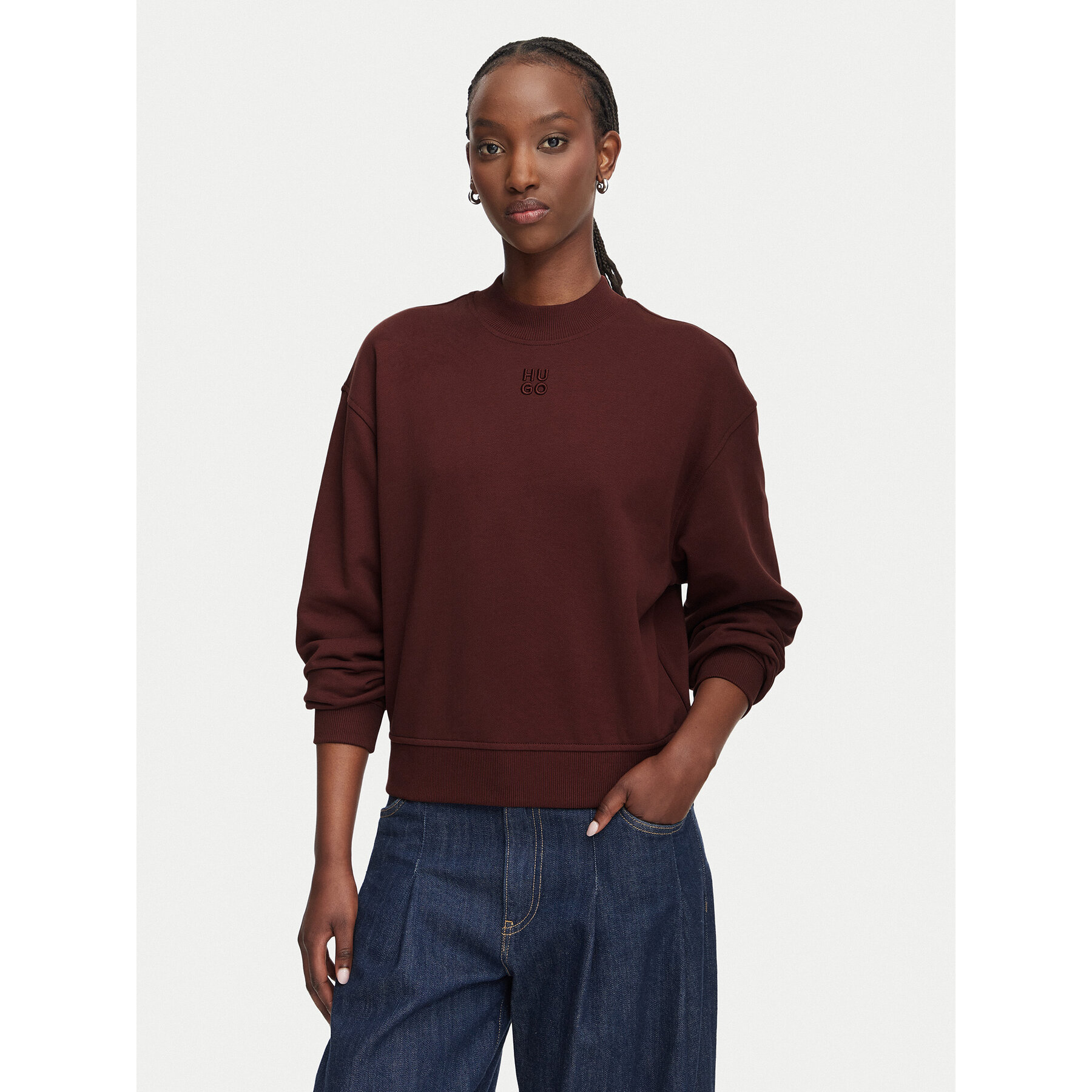 HUGO Sweatshirt Daxandria 50527463 Braun Regular Fit