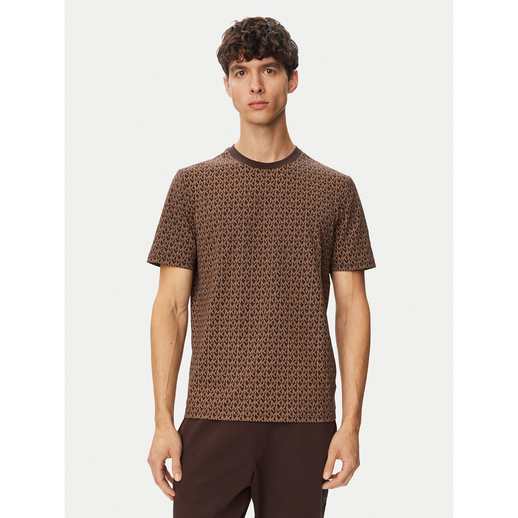 MICHAEL Michael Kors T-Shirt CS5529A5KS Dunkelbraun Regular Fit