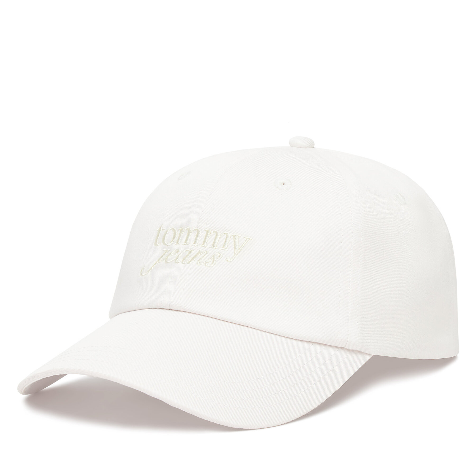 Шапка с козирка Tommy Jeans Script AW0AW17815 Бял
