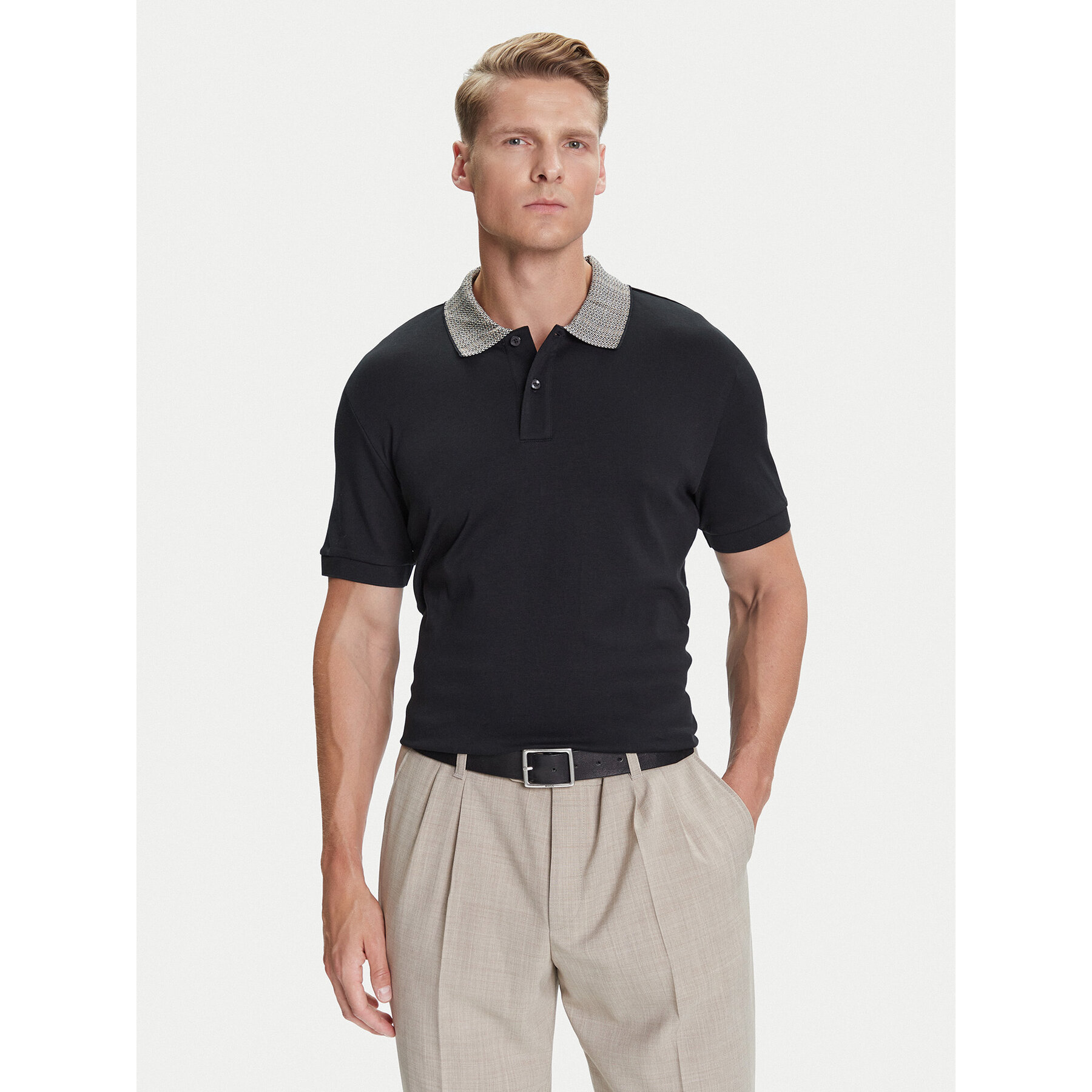 BOSS Poloshirt H-Parlay 302 50545487 Schwarz Regular Fit