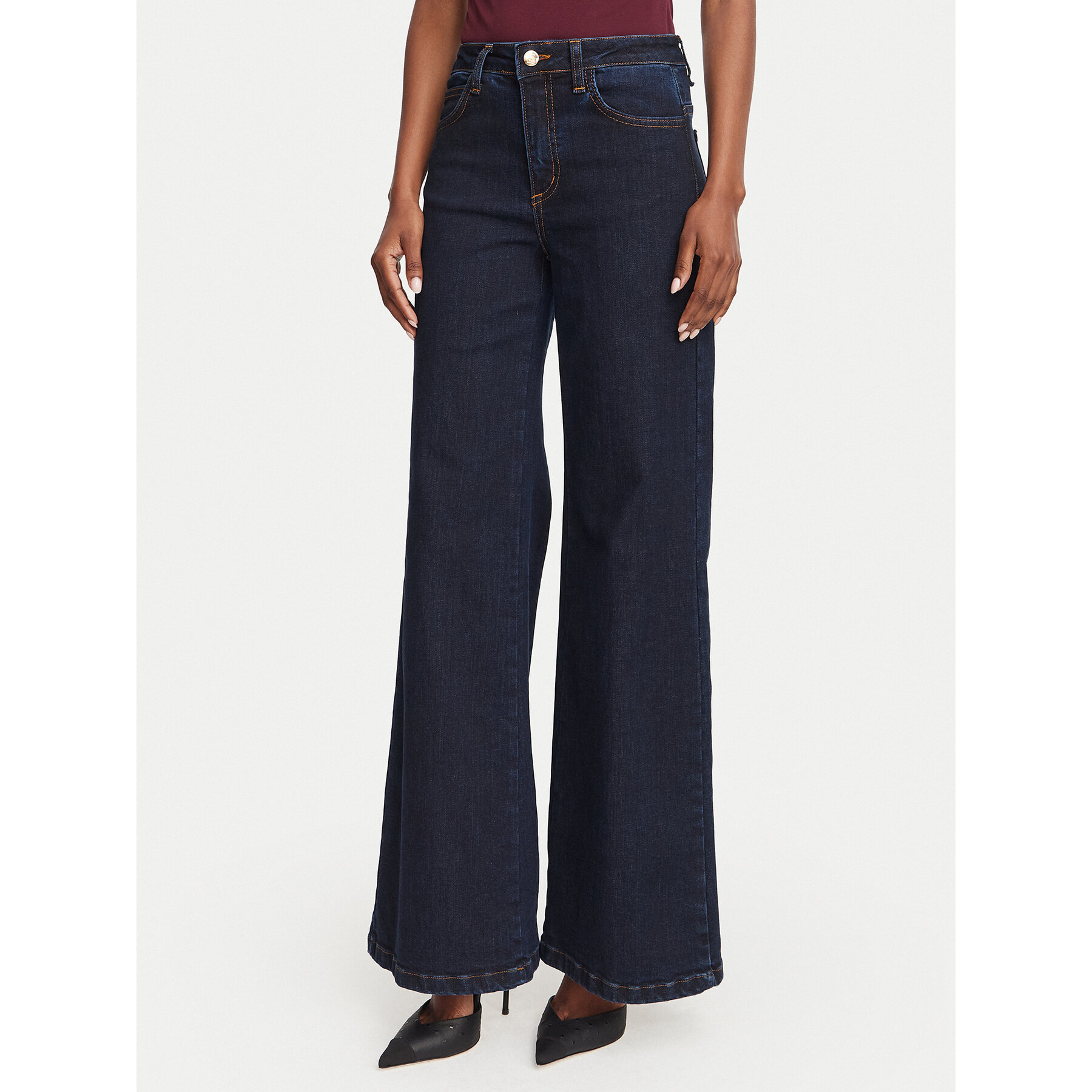 Rinascimento Jeans CFC0129938003 Dunkelblau Wide Leg