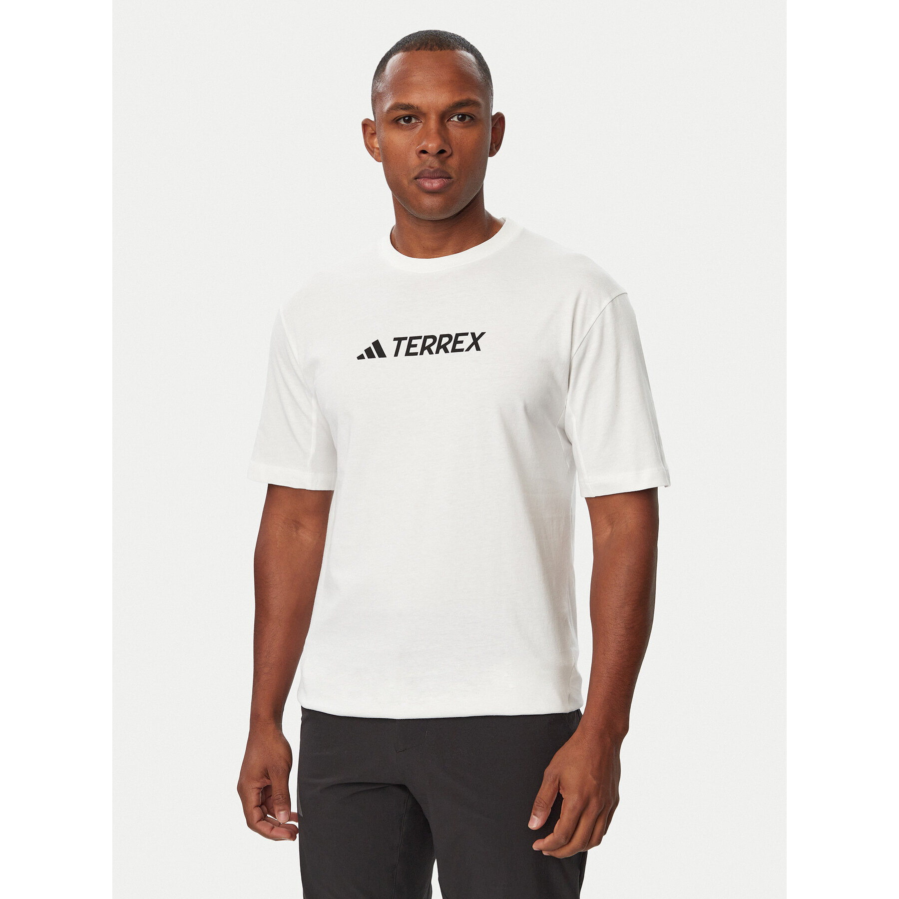 adidas T-Shirt Terrex Classic Logo T-Shirt JF9144 Weiß Regular Fit