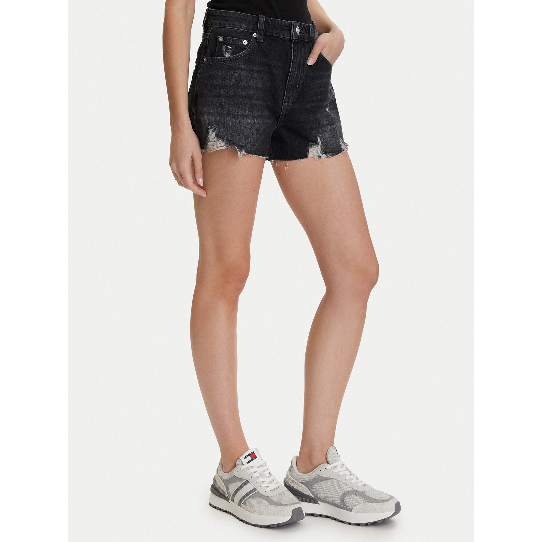 Tommy Jeans Jeansshorts DW0DW22687 Schwarz Regular Fit