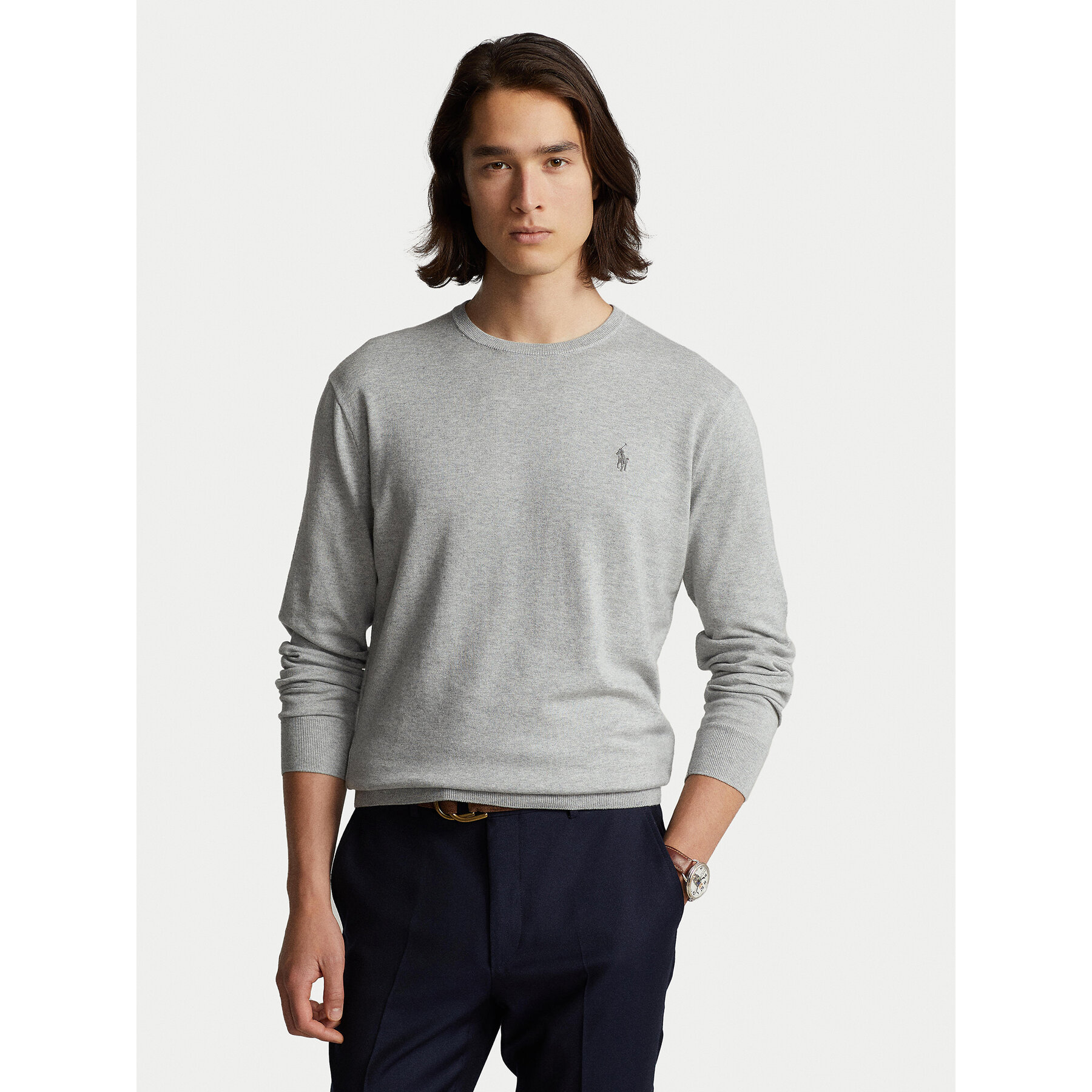 Polo Ralph Lauren Pullover 710684957003 Grau Slim Fit