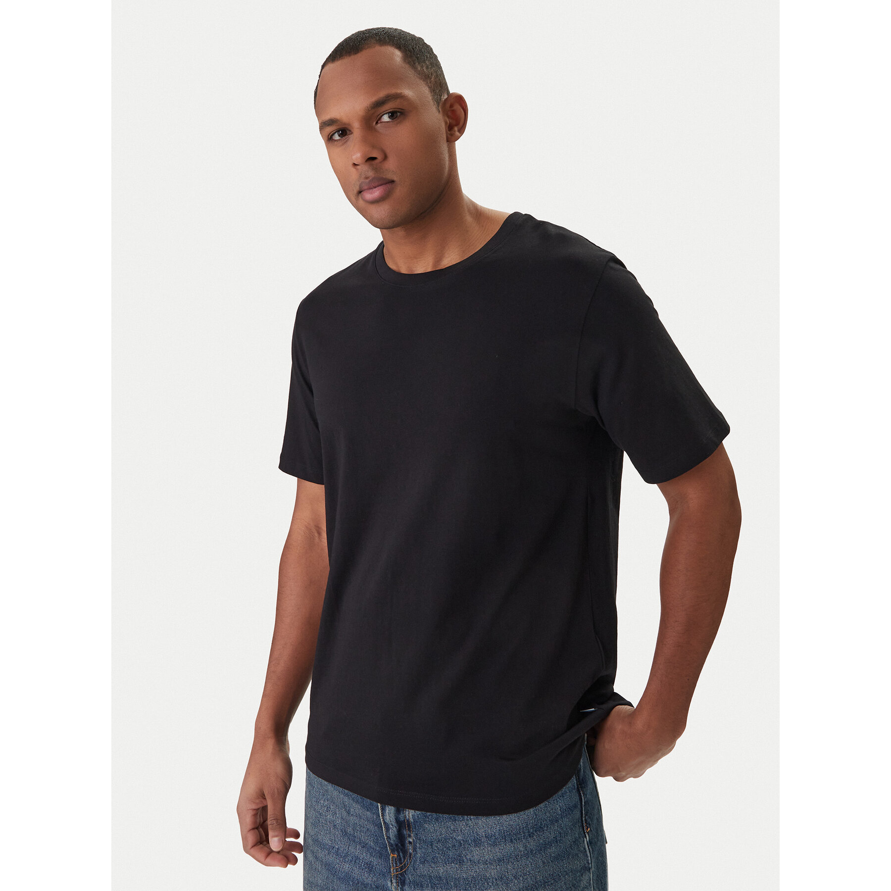 Jack & Jones Majica Orrganic Basic 12156101 Črna Slim Fit