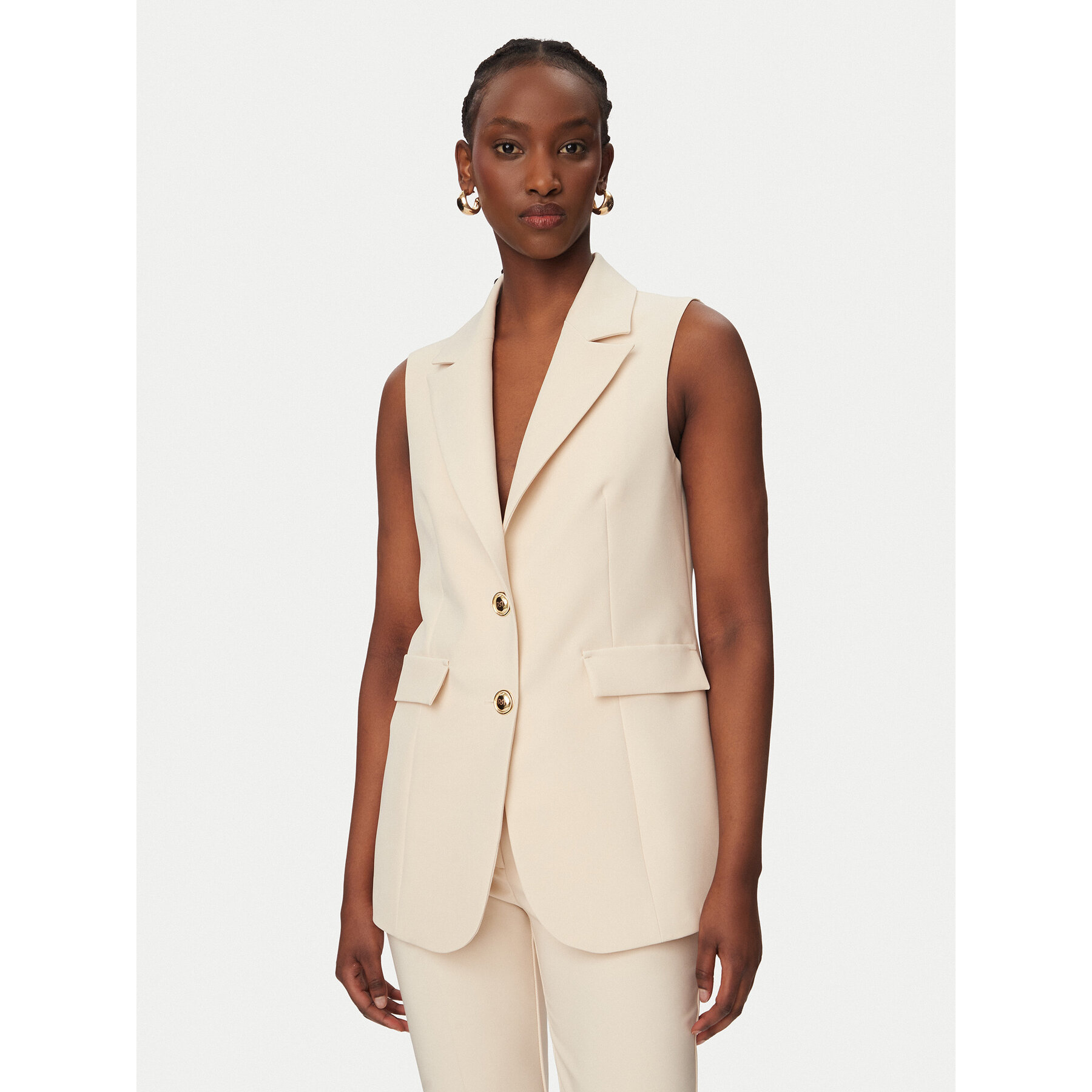 Rinascimento Anzugweste CFC0128645003 Beige Regular Fit