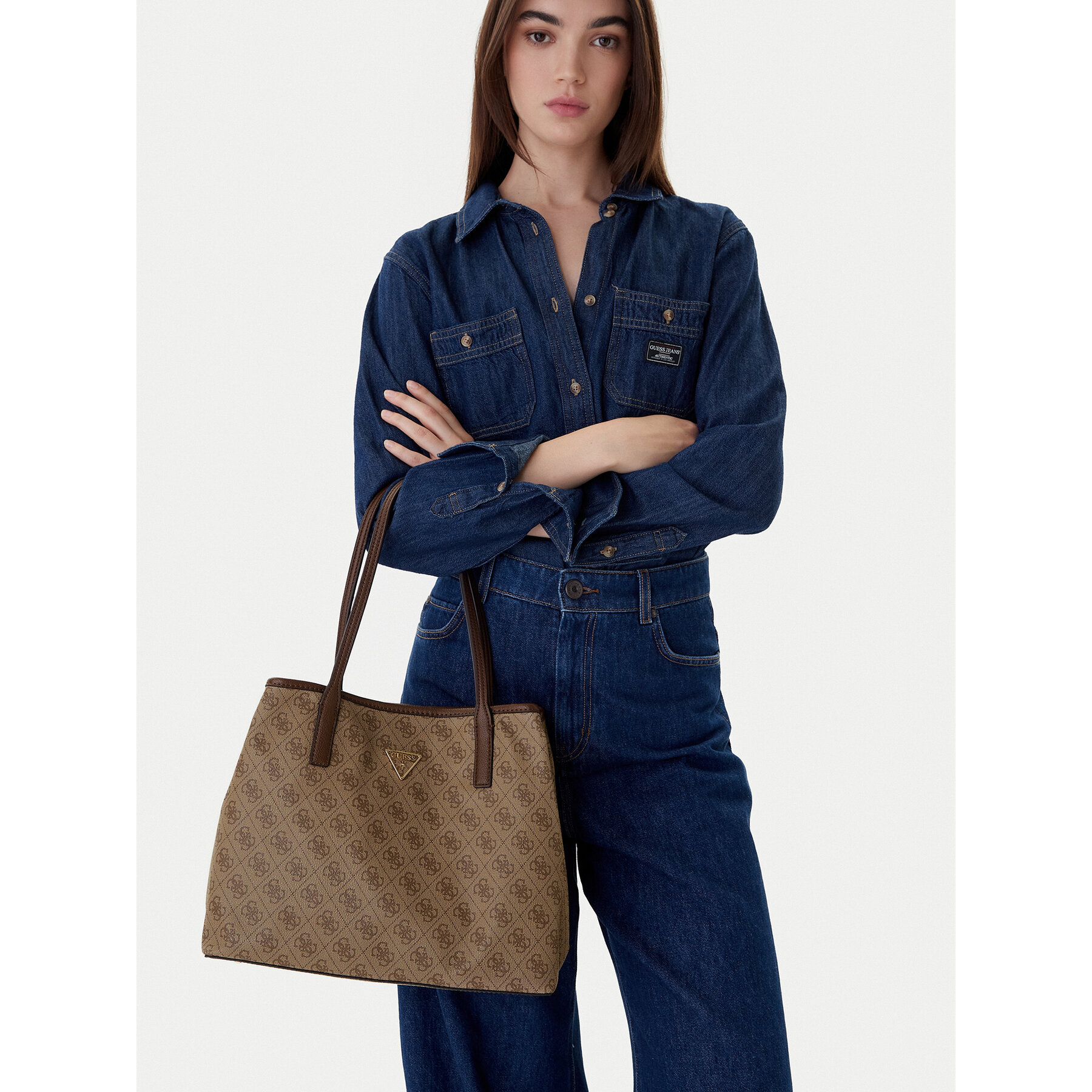 Geantă Guess Victtoria HWESG9 51428 Maro