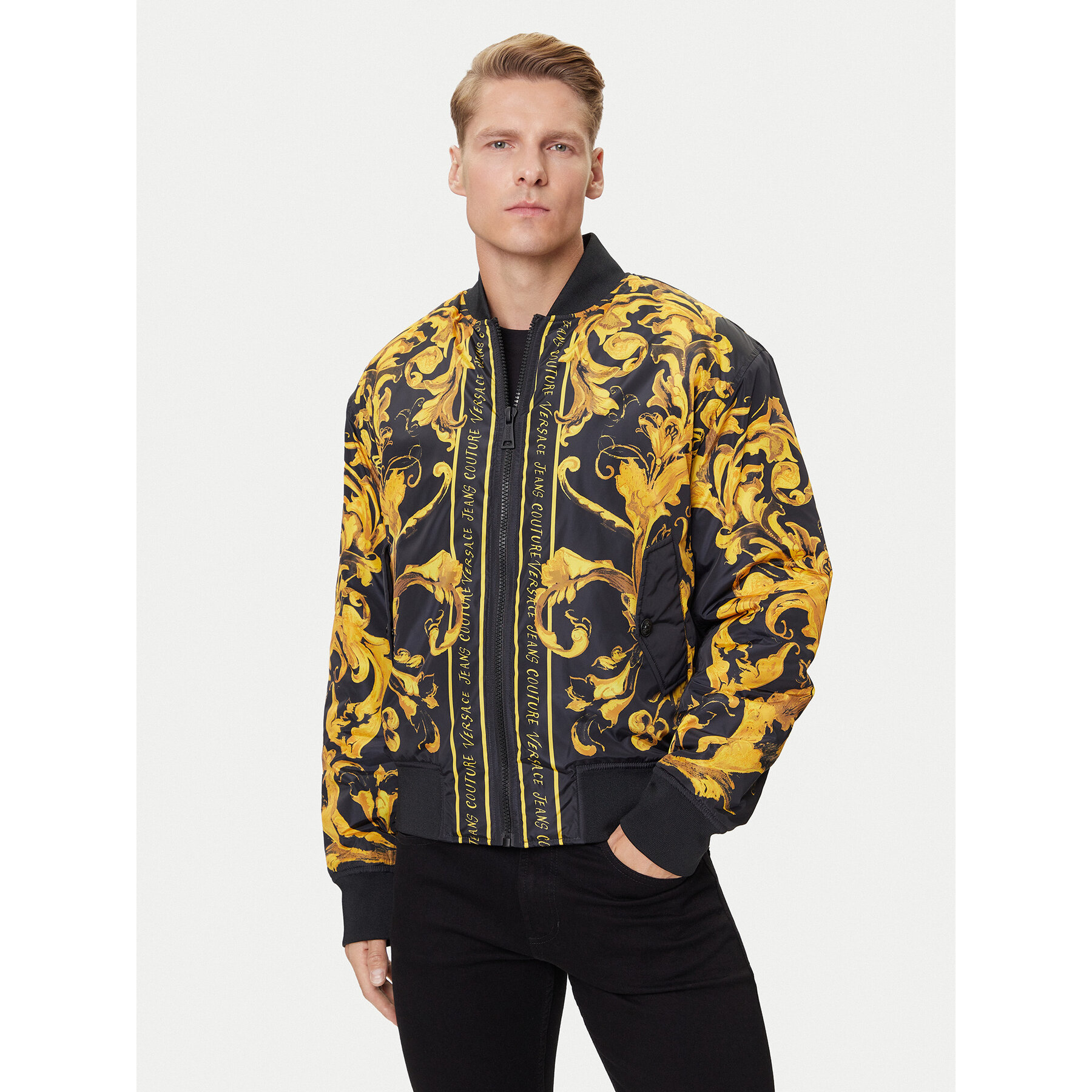 Versace Jeans Couture Bomberjacke 79GASD07 CQ20D Schwarz Regular Fit