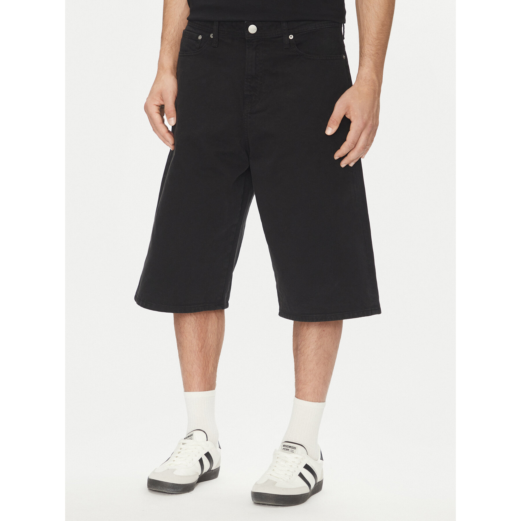 Jack & Jones Jeansshorts Owen 12277167 Schwarz Baggy Fit