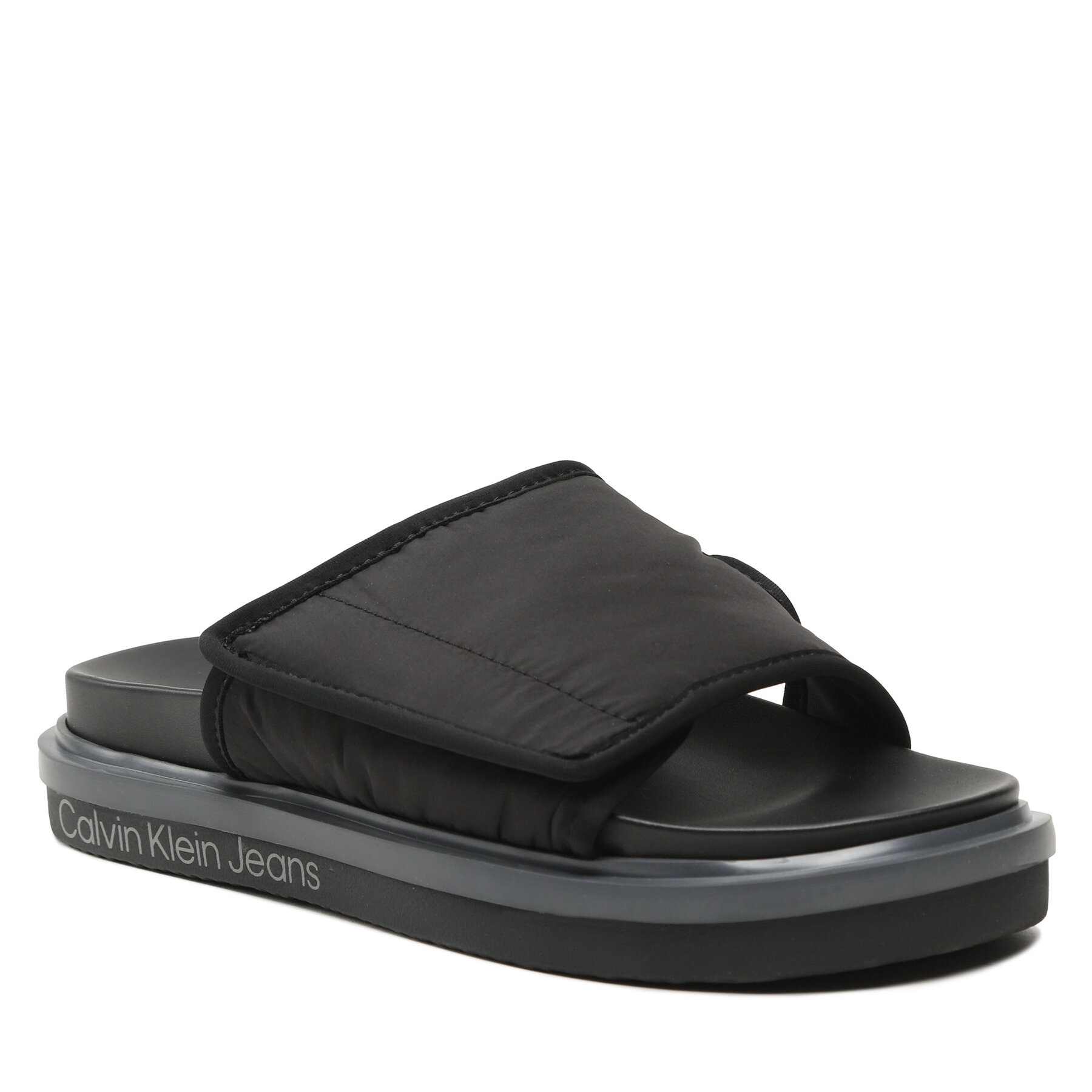 Șlapi Calvin Klein Jeans Sandal Slide Softny YM0YM00644 Black/Imperial Blu 0GP 0GP imagine noua