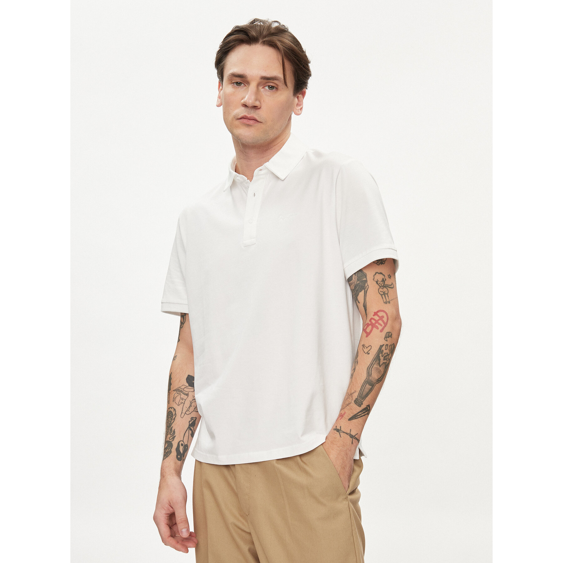 Pepe Jeans Polo Harper PM542157 Λευκό Regular Fit
