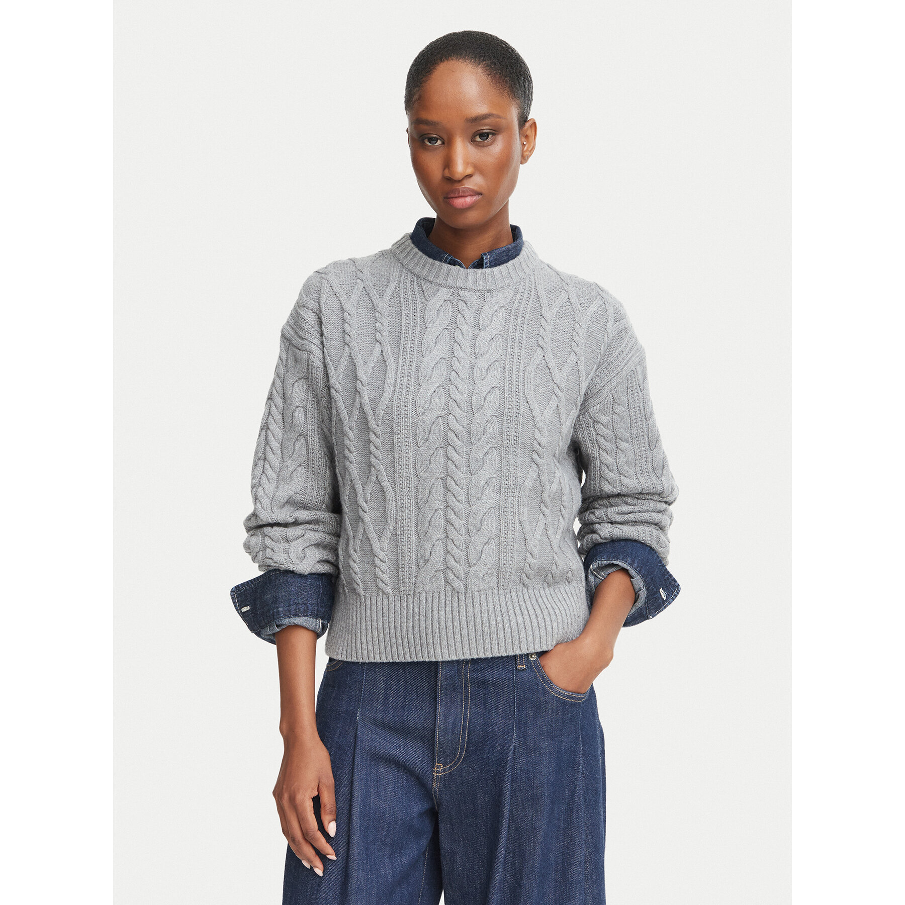 Tommy Hilfiger Pullover WW0WW51396 Hellgrau Regular Fit