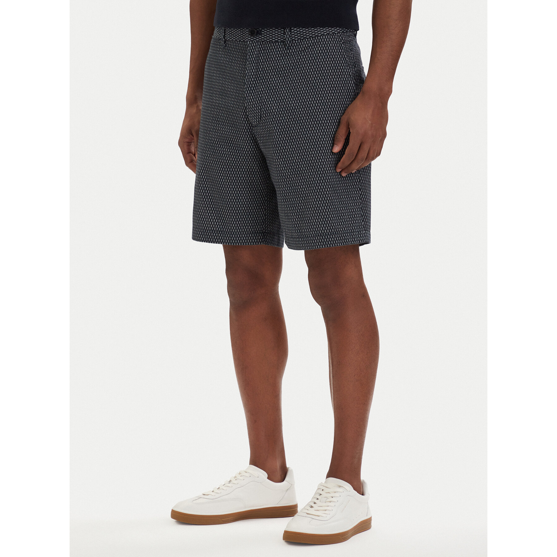 Tommy Hilfiger Stoffshorts Dover Print MW0MW42353 Dunkelblau Slim Fit