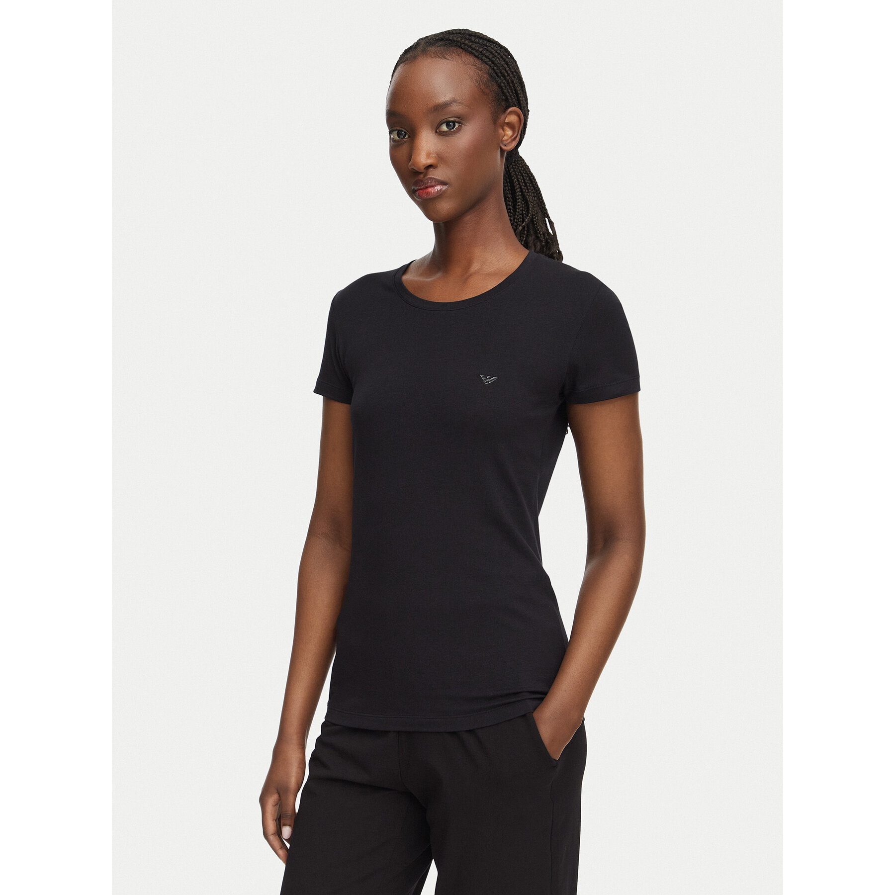 Emporio Armani Underwear Bluse EW001899 AF25589 UC001 Schwarz Regular Fit