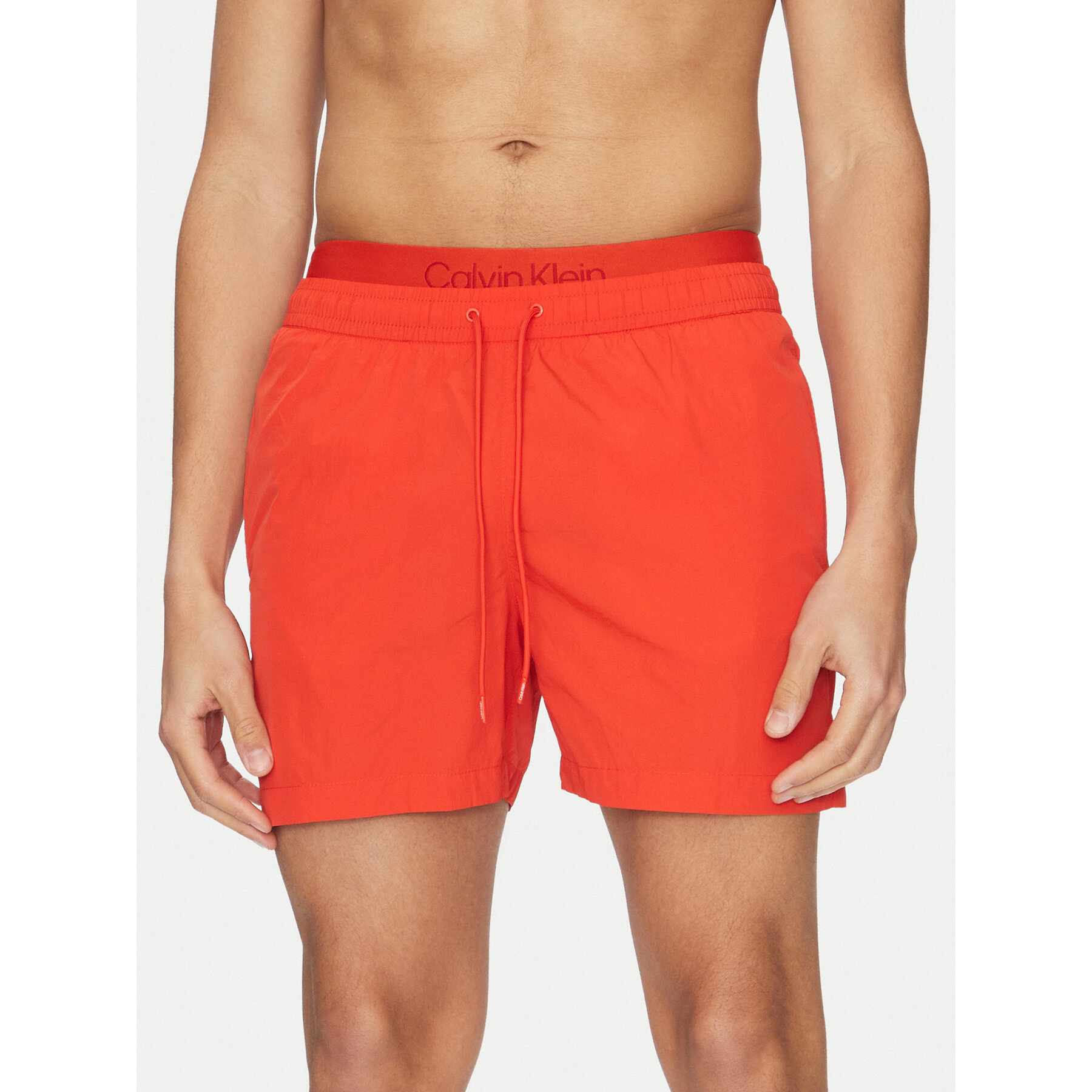 Calvin Klein Swimwear Badeshorts KM0KM01104 Rot Regular Fit