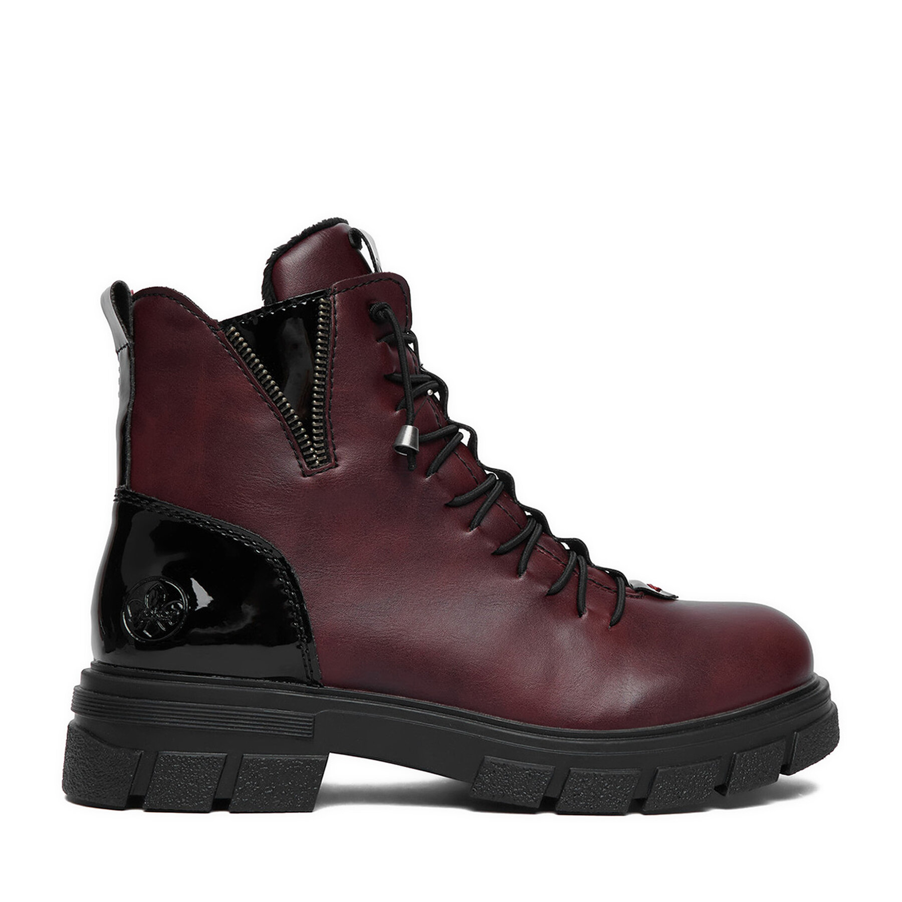 Gležnjarji Rieker CEO-Z9152-35 Bordo rdeča
