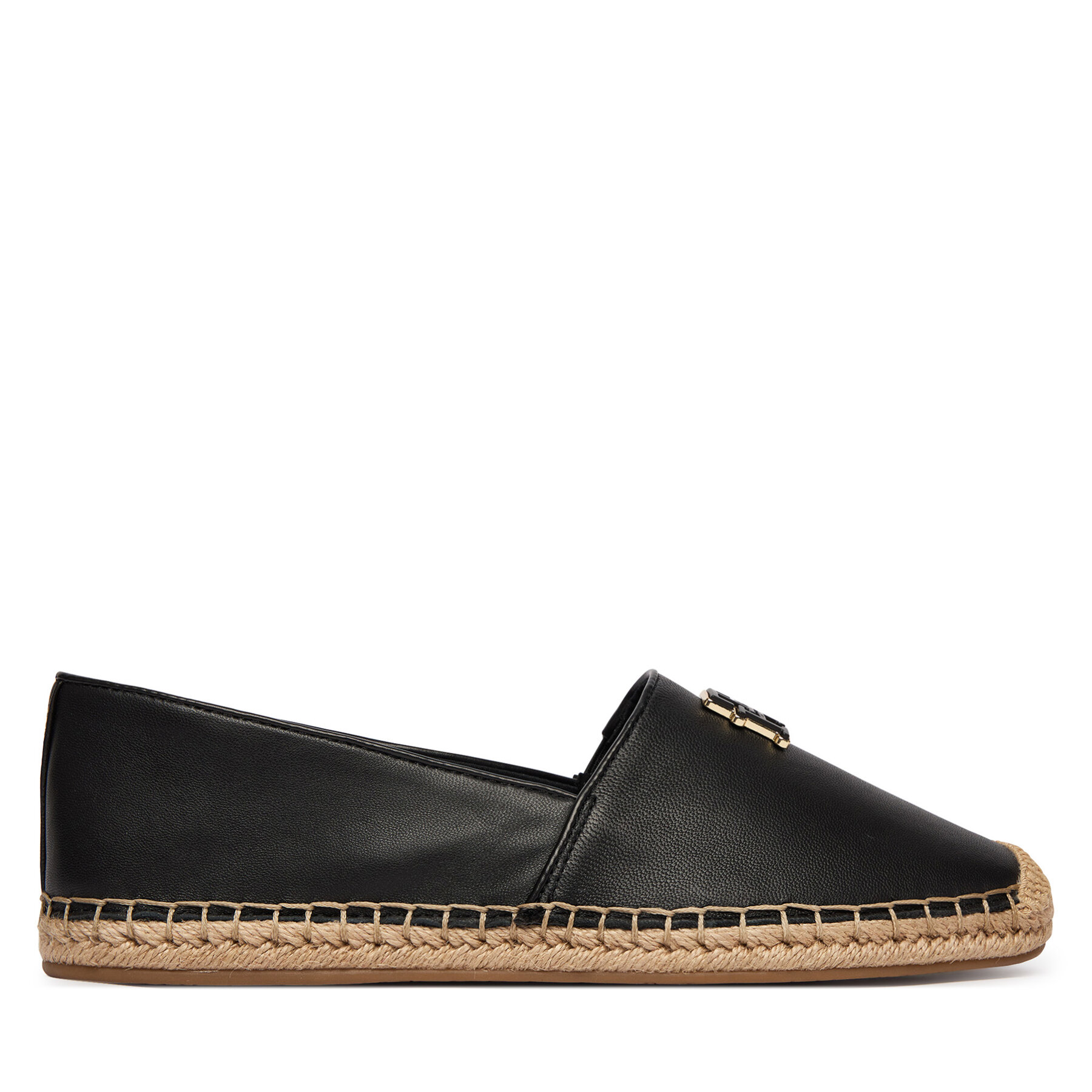 Espadrilky Tommy Hilfiger Th Logo Leather Espadrille FW0FW09246 Čierna