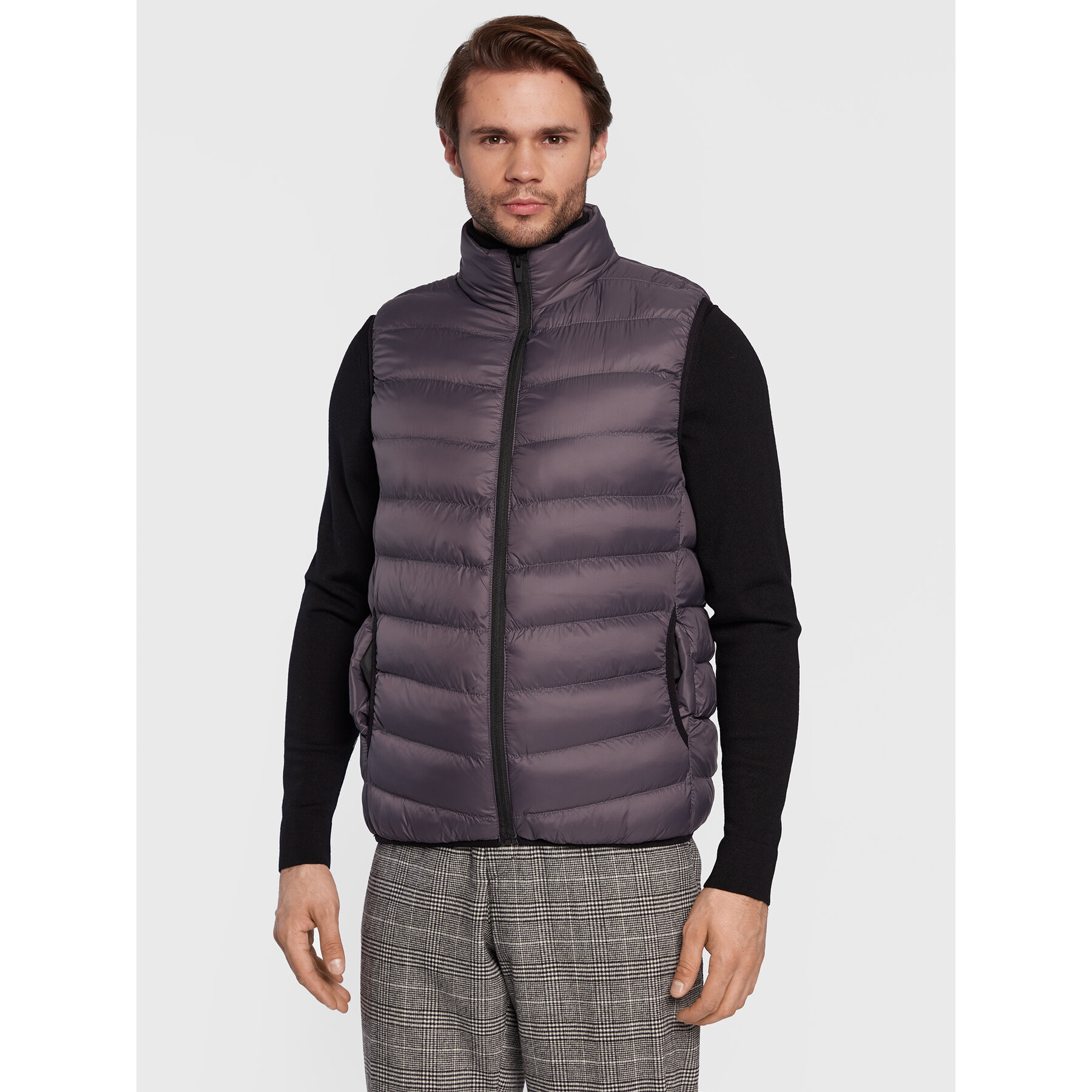 Brave Soul Weste MJK-CHADDERTON Grau Regular Fit