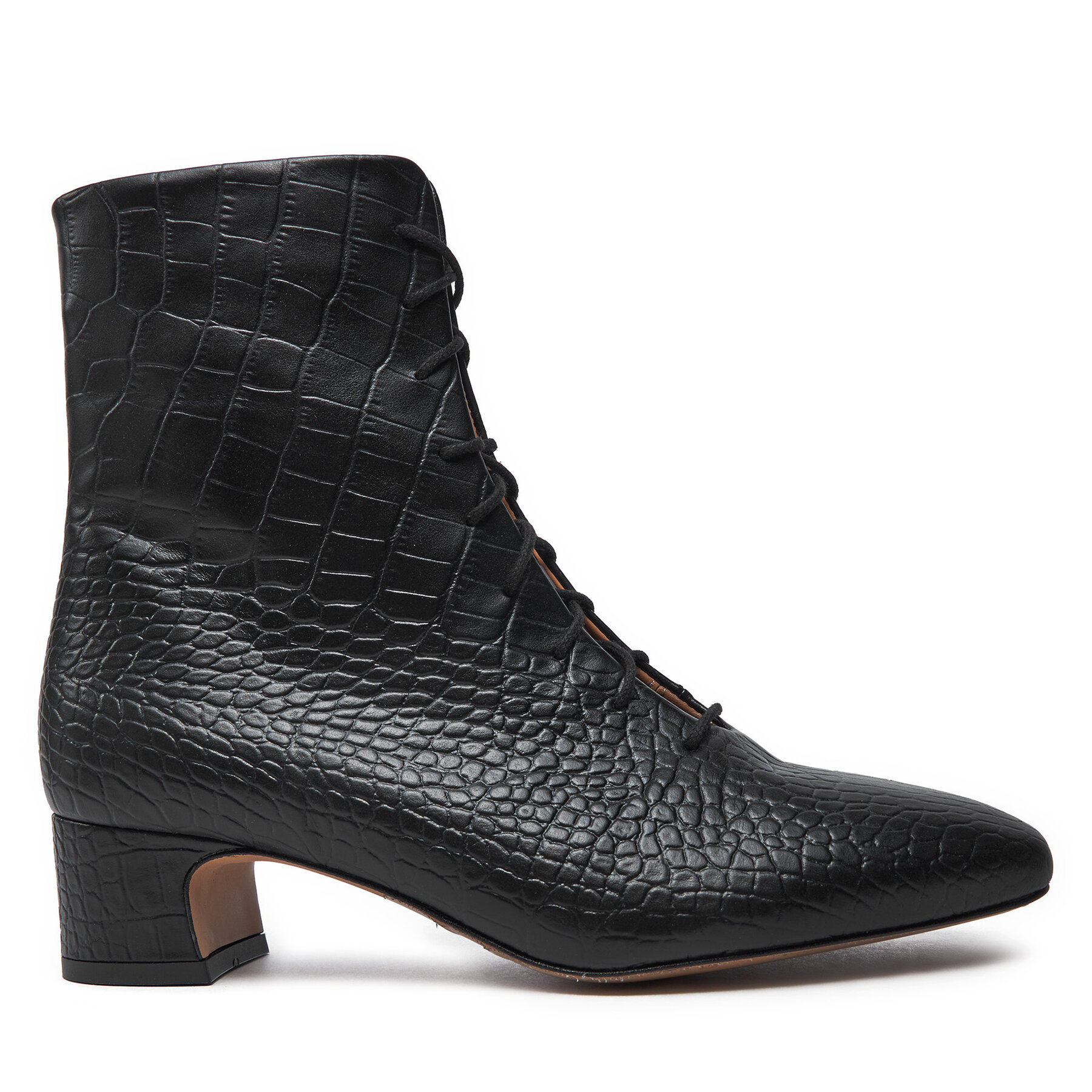 Bottines Balagan BALAGAN-VICTORIA CZARNY WZÓR KROKODYLA Noir