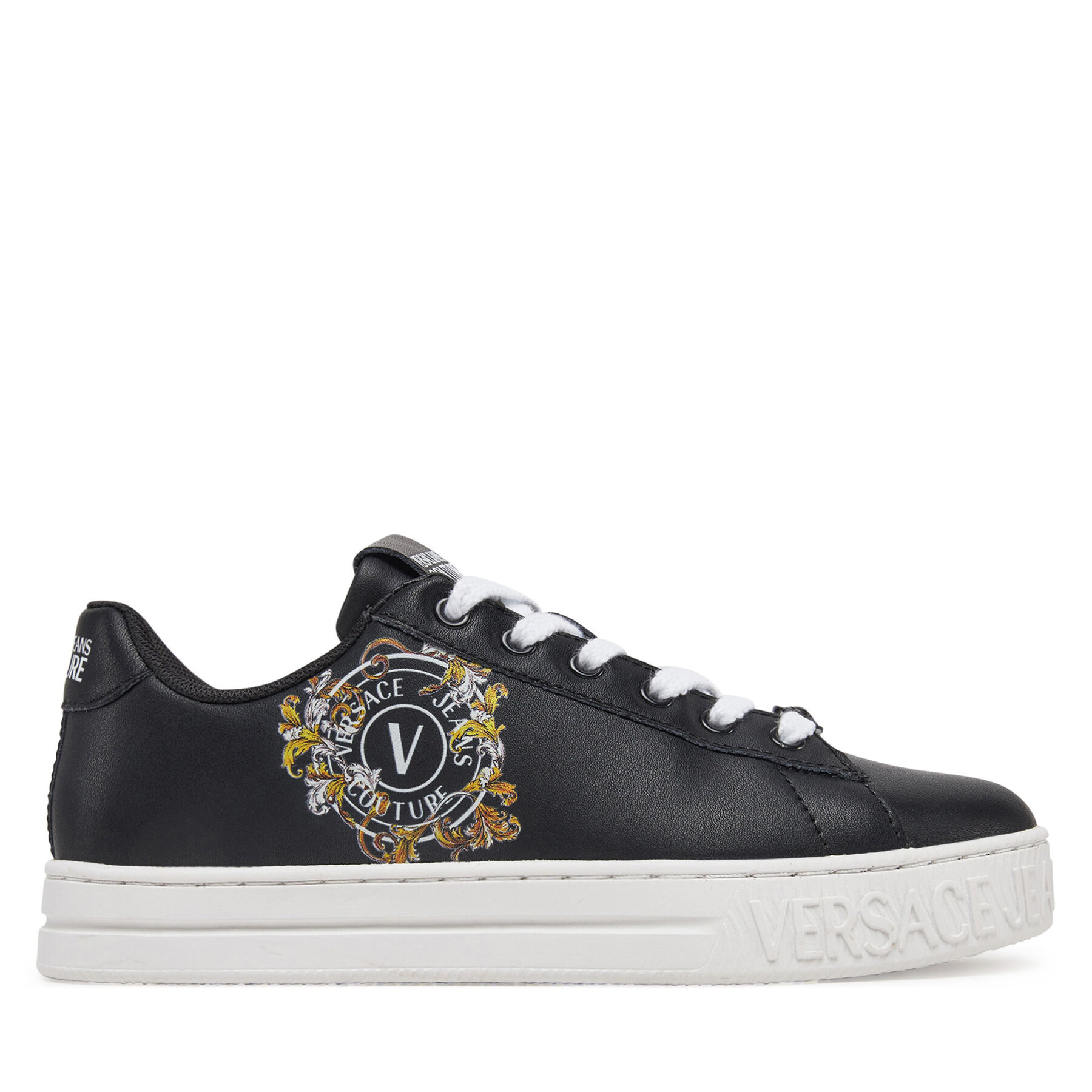 Damskie Sneakersy Versace Jeans Couture, Rozmiar 38 Czarny 78VA3SK3