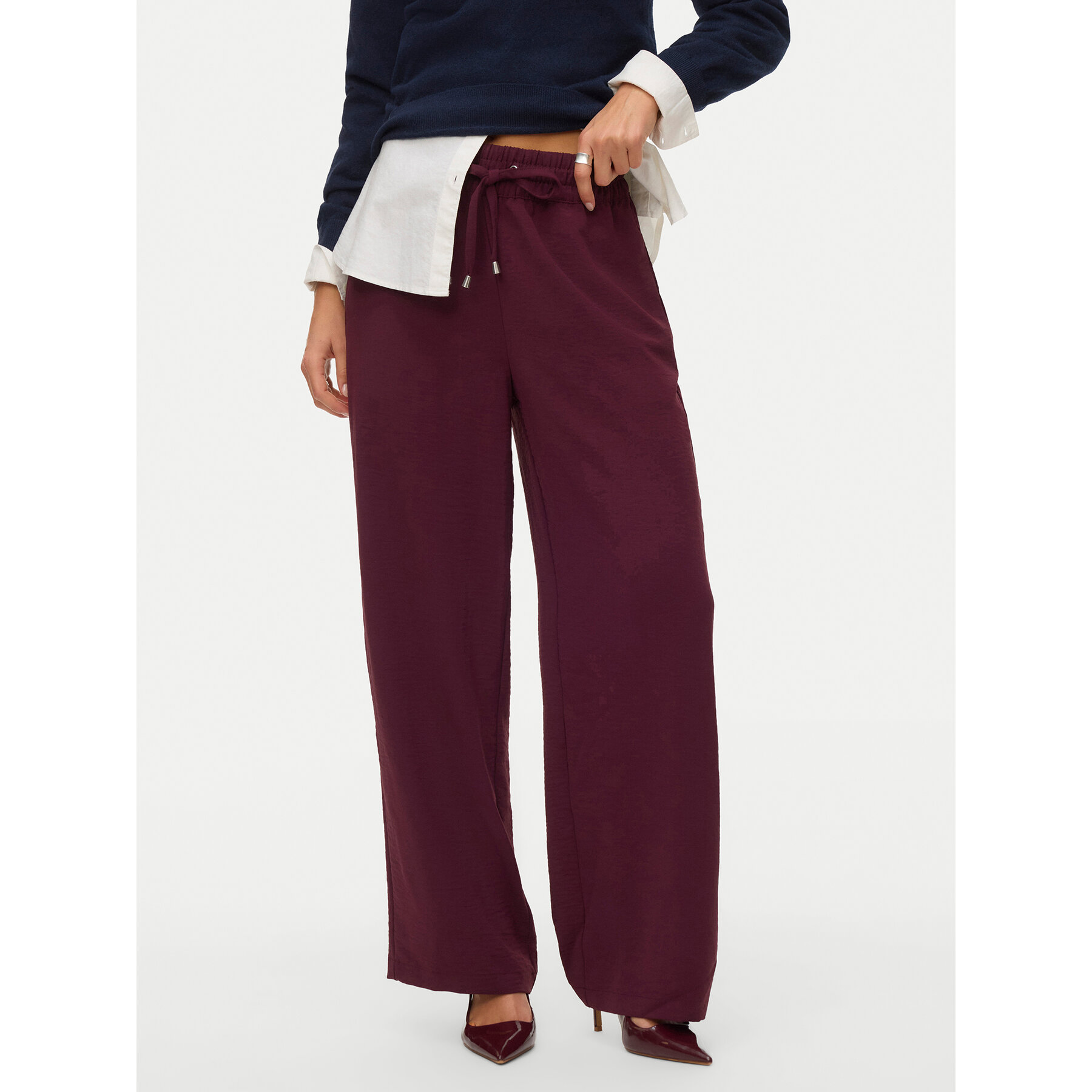 Vero Moda Jogginghose Esme 10338748 Dunkelrot Regular Fit