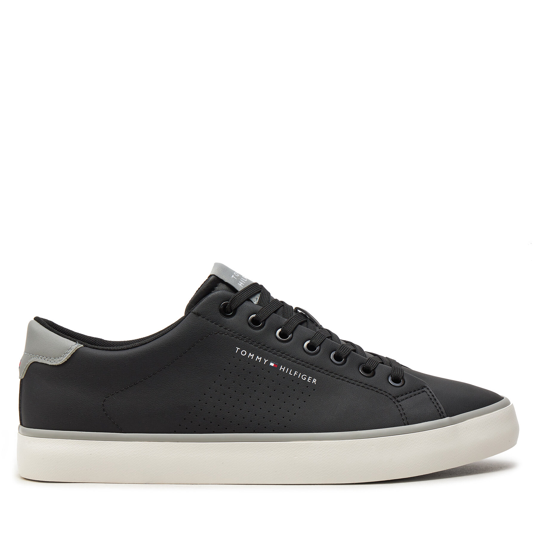 Męskie Sneakersy Tommy Hilfiger, Rozmiar 44 Czarny Th Hi Vulc Low Core Seasonal FM0FM05110