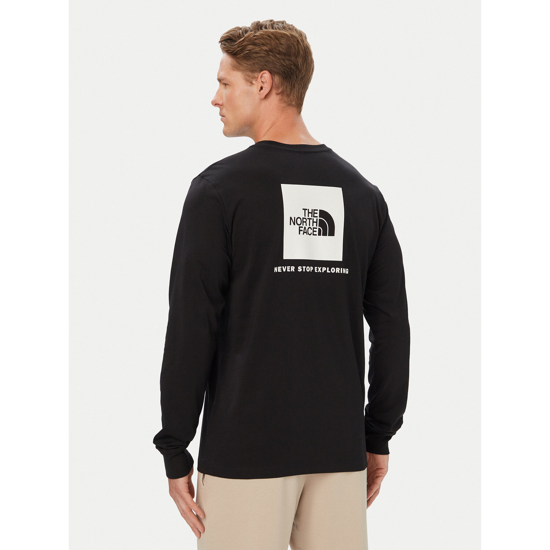 The North Face Longsleeve Evolution Box Nse NF0A8B68 Schwarz Regular Fit