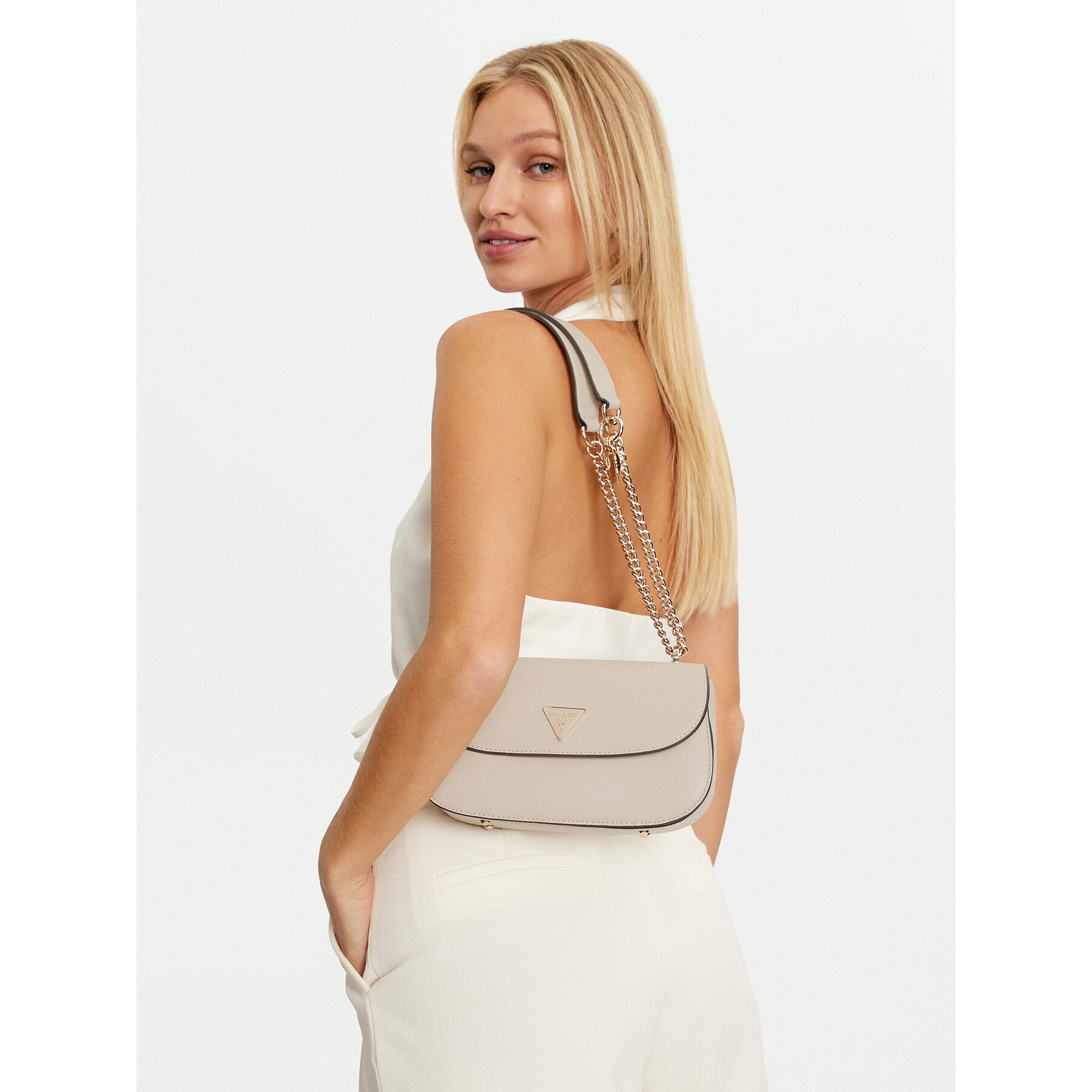 Geantă Guess HWVG94 93210 Écru