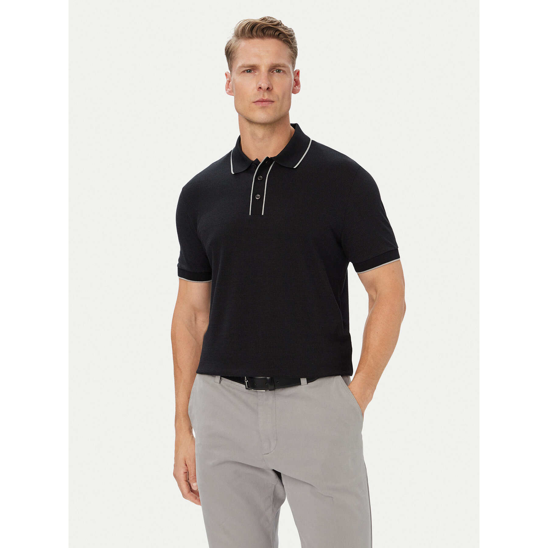 BOSS Poloshirt H-Parlay 81 50565735 Schwarz Regular Fit