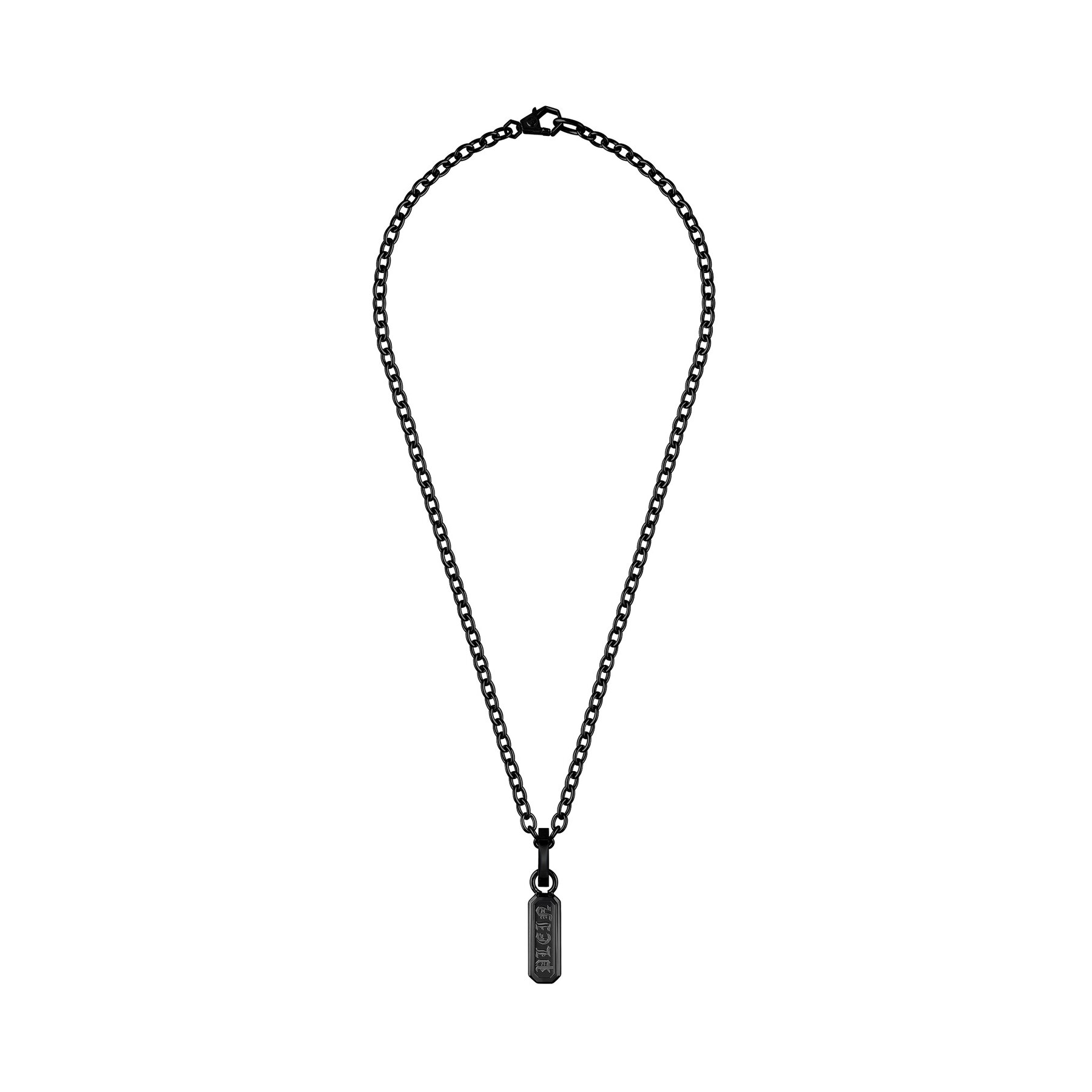Colier PHILIPP PLEIN Gothic Tag PJTEA09NU Argintiu