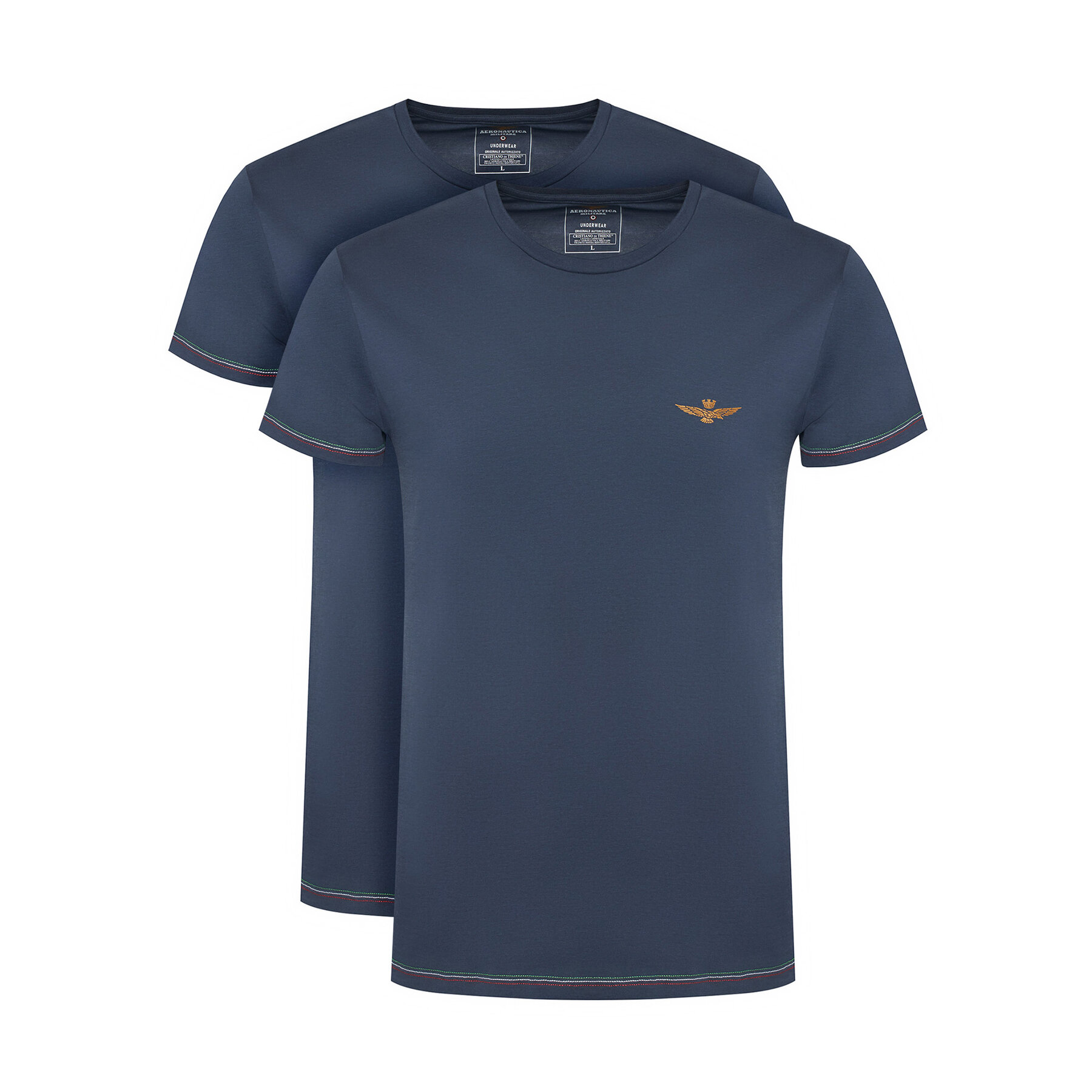 Aeronautica Militare Set di t-shirt AM1UTI003B Blu scuro Slim Fit