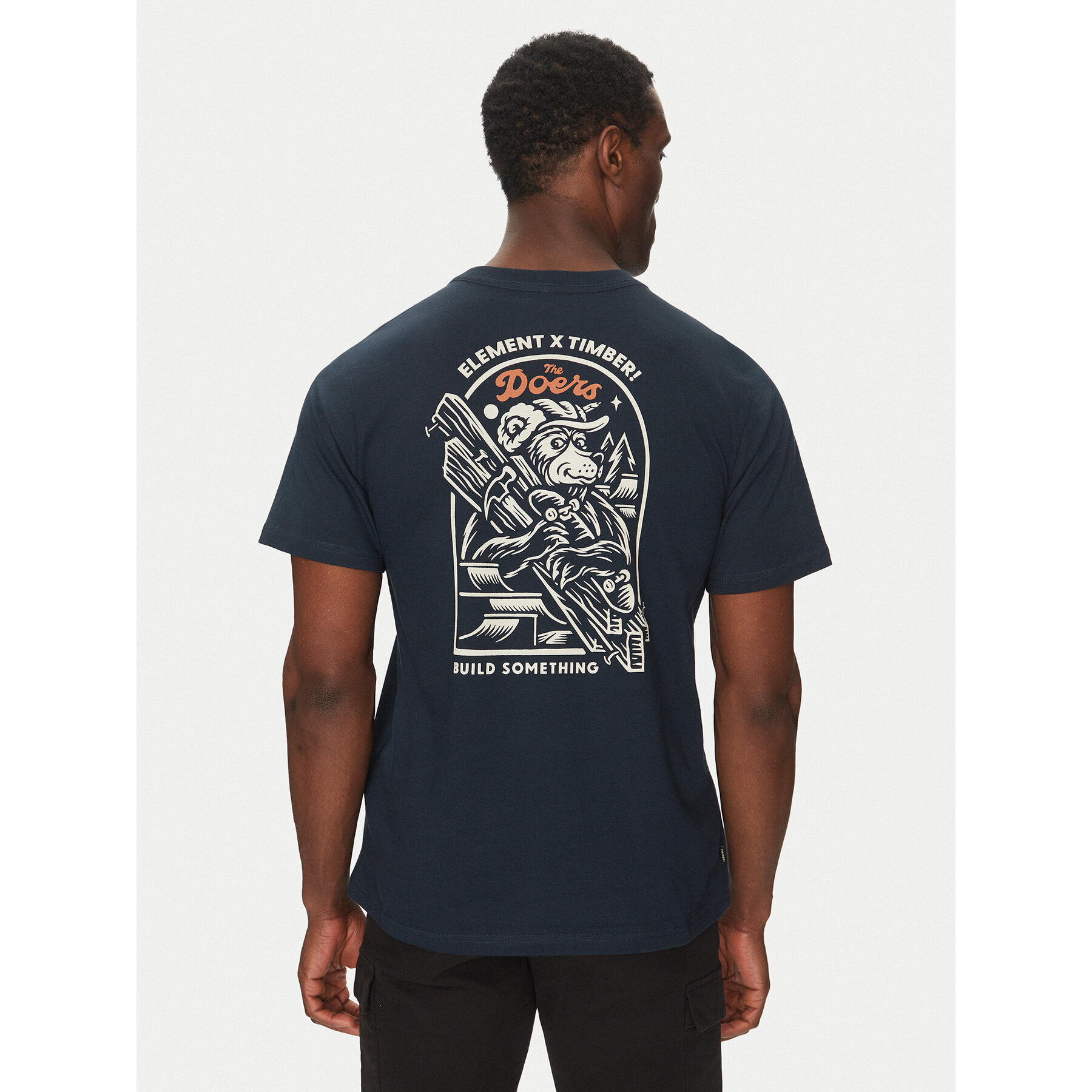 Element T-Shirt ELYZT00520 Σκούρο μπλε Regular Fit
