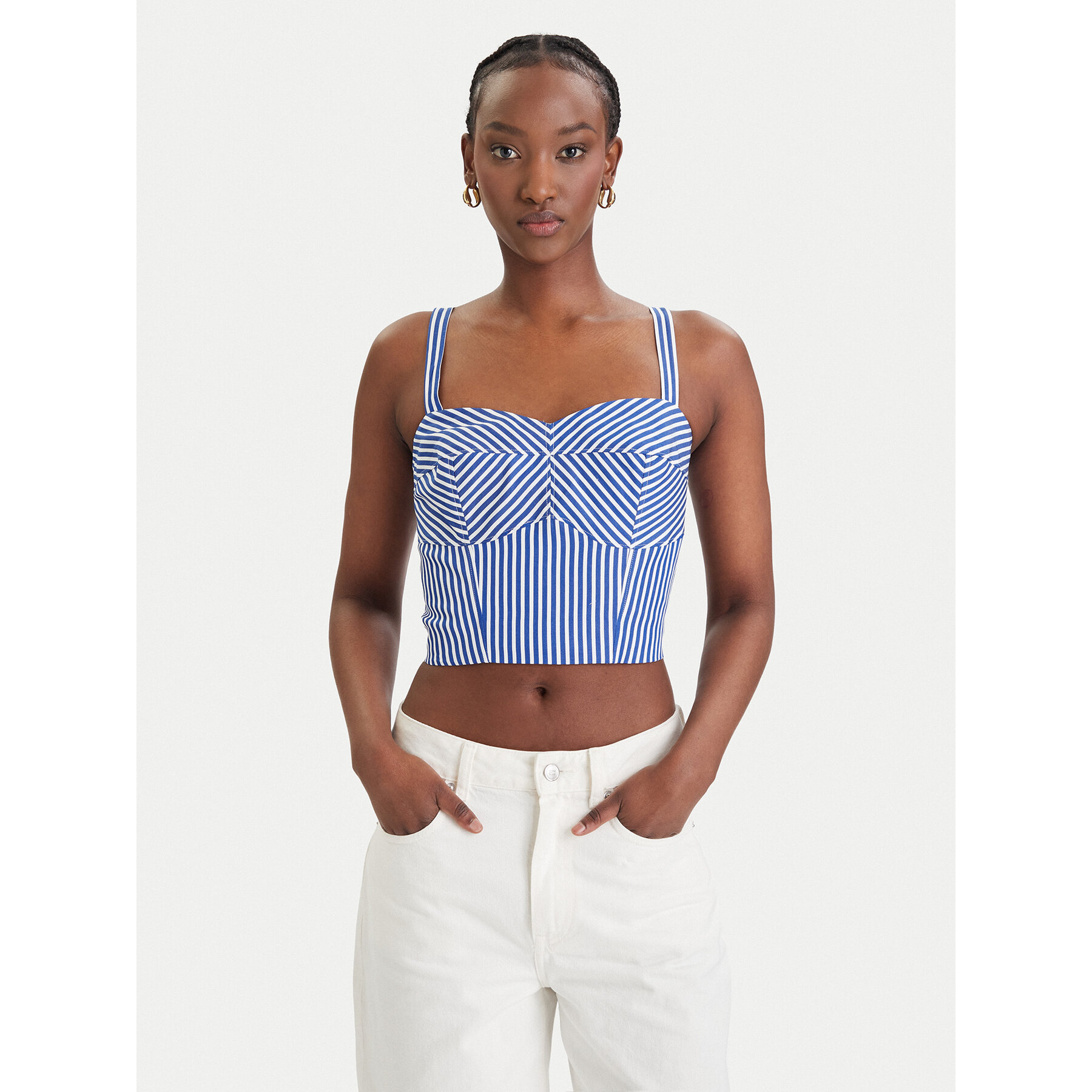 Guess Τοπ W6GH38 W1848 Μπλε Regular Fit