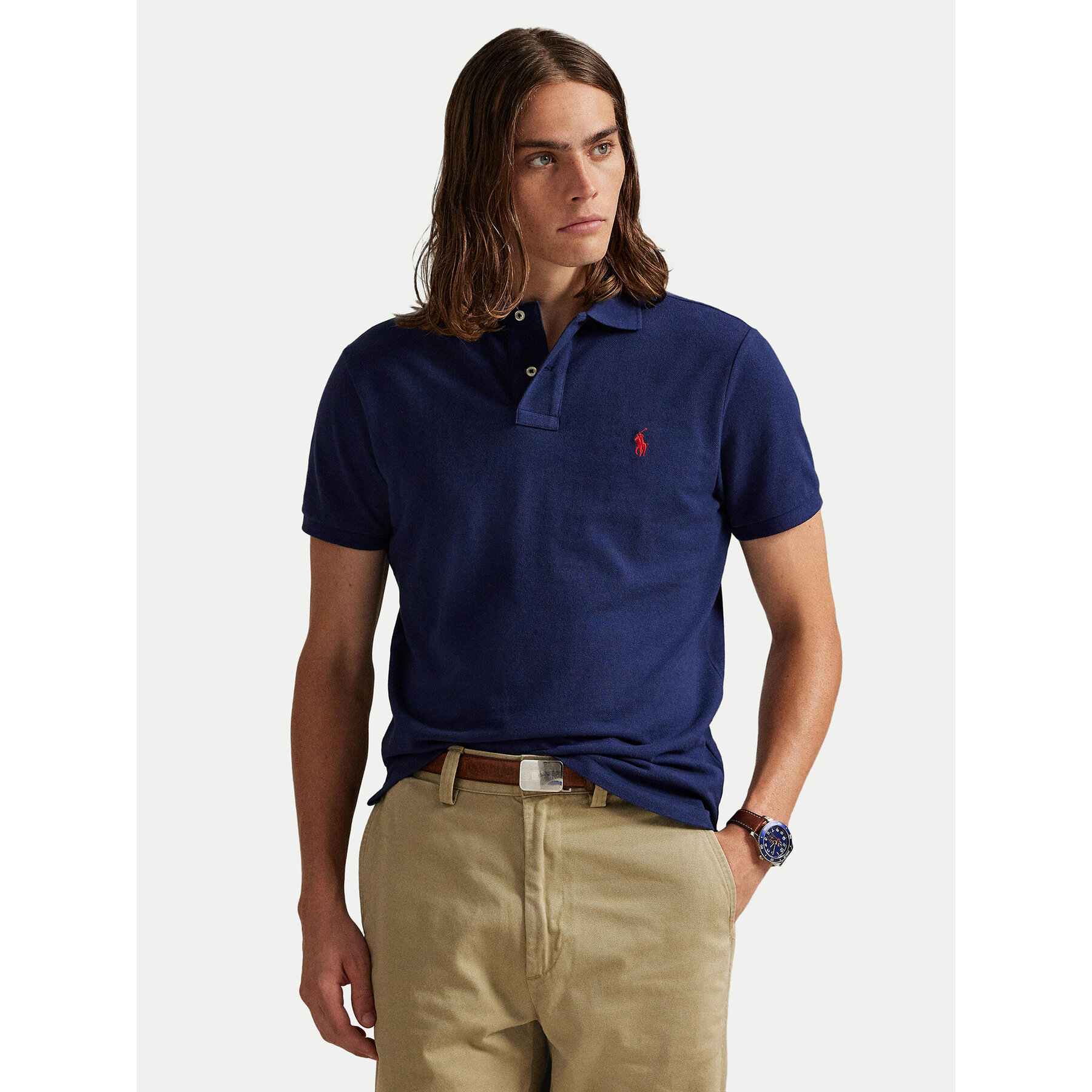 Polo Ralph Lauren Pólóing Core Replen 710782592 Sötétkék Custom Slim Fit
