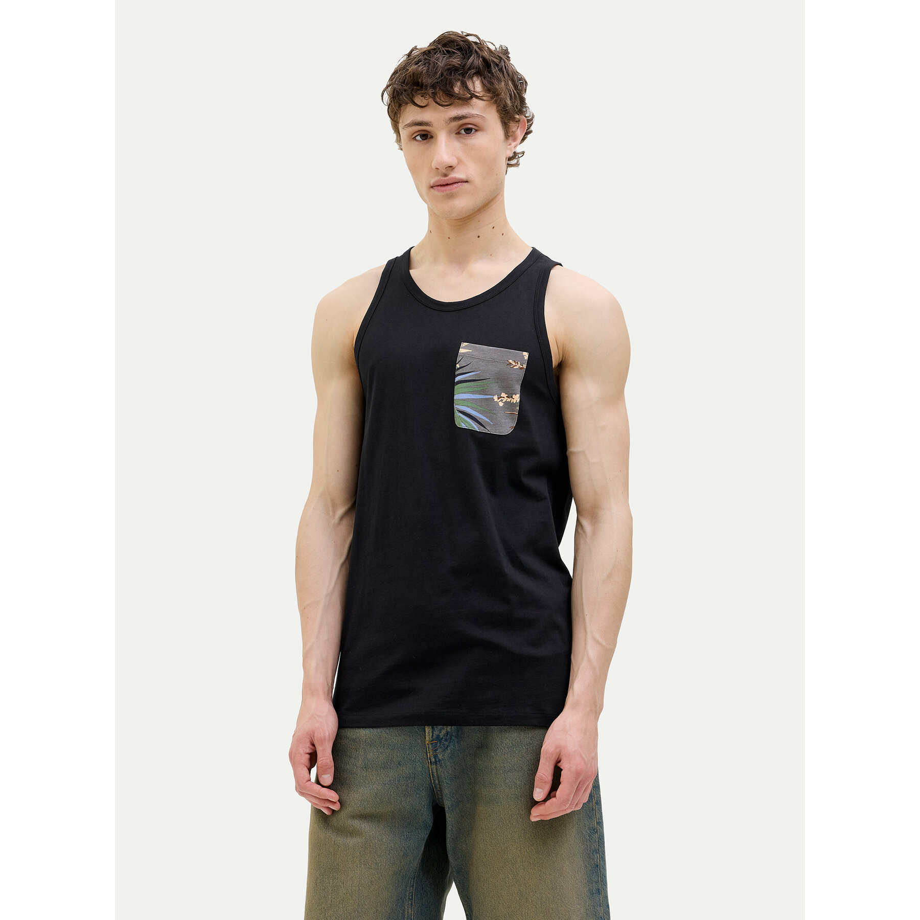 Jack & Jones Jack & Jones Tank top Hawaii 12269321 Μαύρο Standard Fit