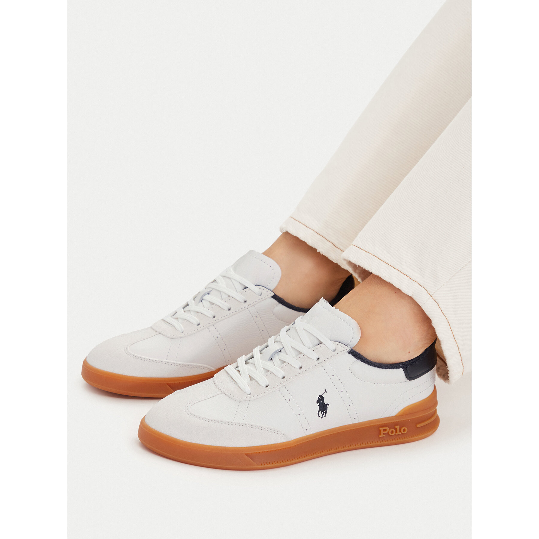 Sneakersy Polo Ralph Lauren Hrt Aera Pp Sk Ltl 809P06951001 Biela