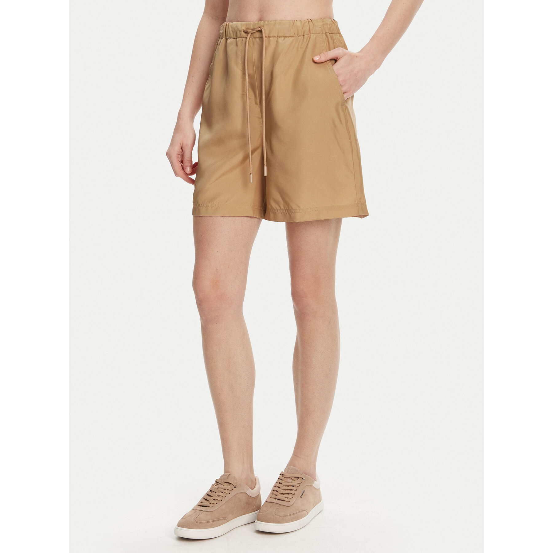 Marella Stoffshorts Borbona 2513141025 Beige Relaxed Fit