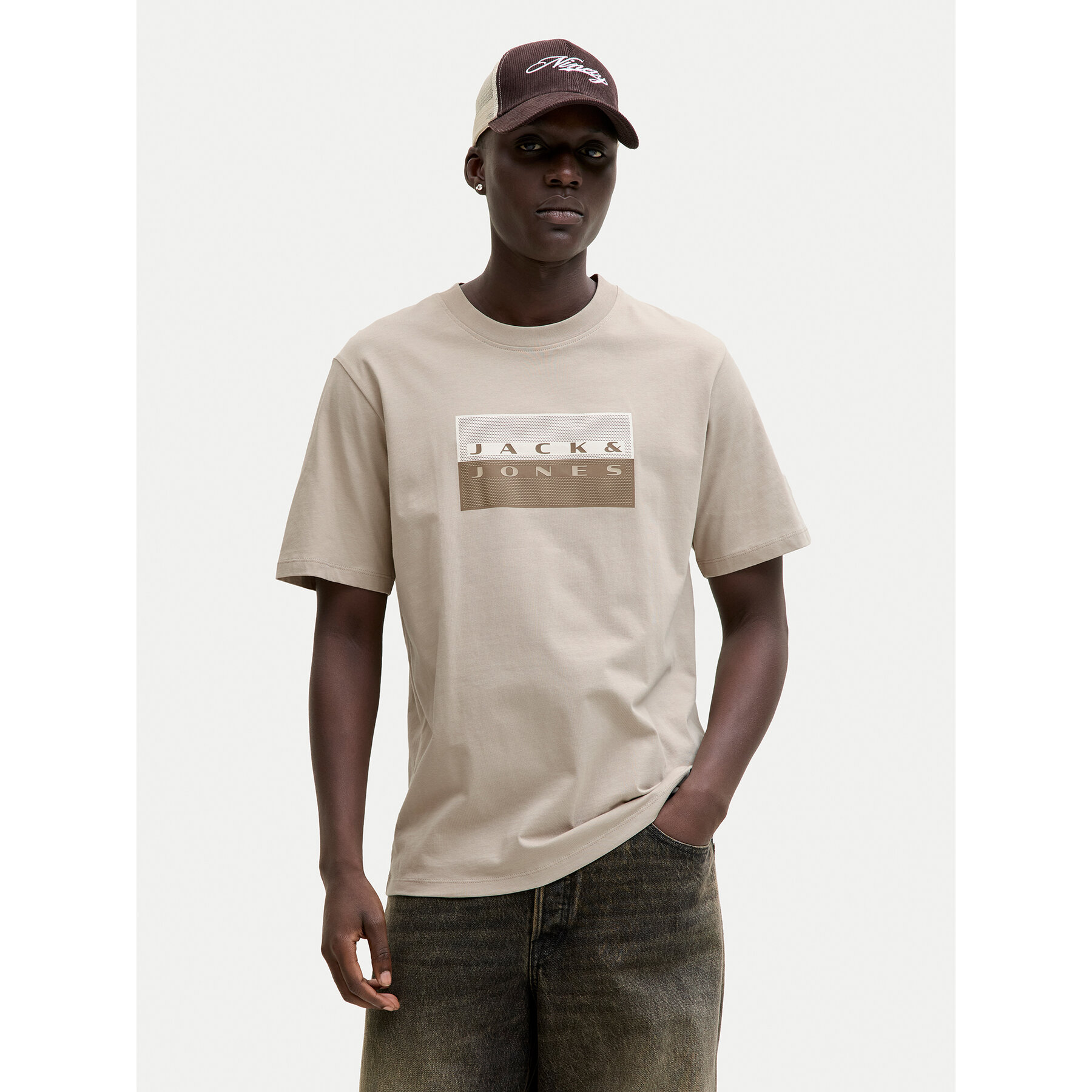 Jack & Jones T-Shirt Fusion 12289863 Grau Regular Fit