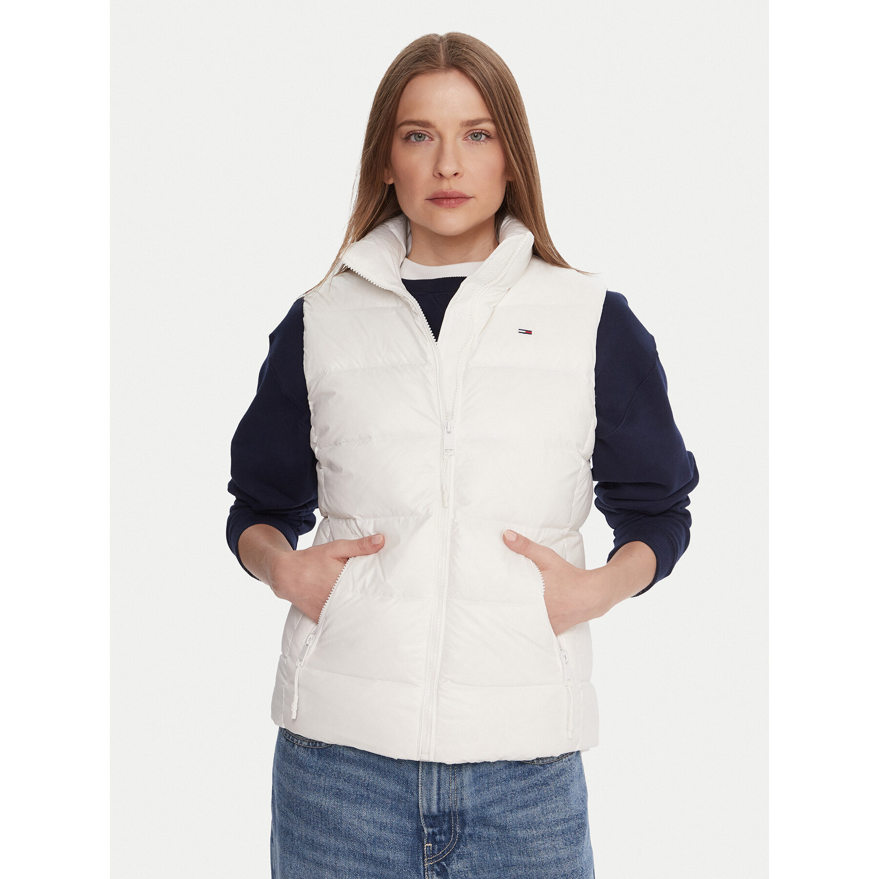 Tommy Jeans Bodywarmer DW0DW21622 Weiß Slim Fit