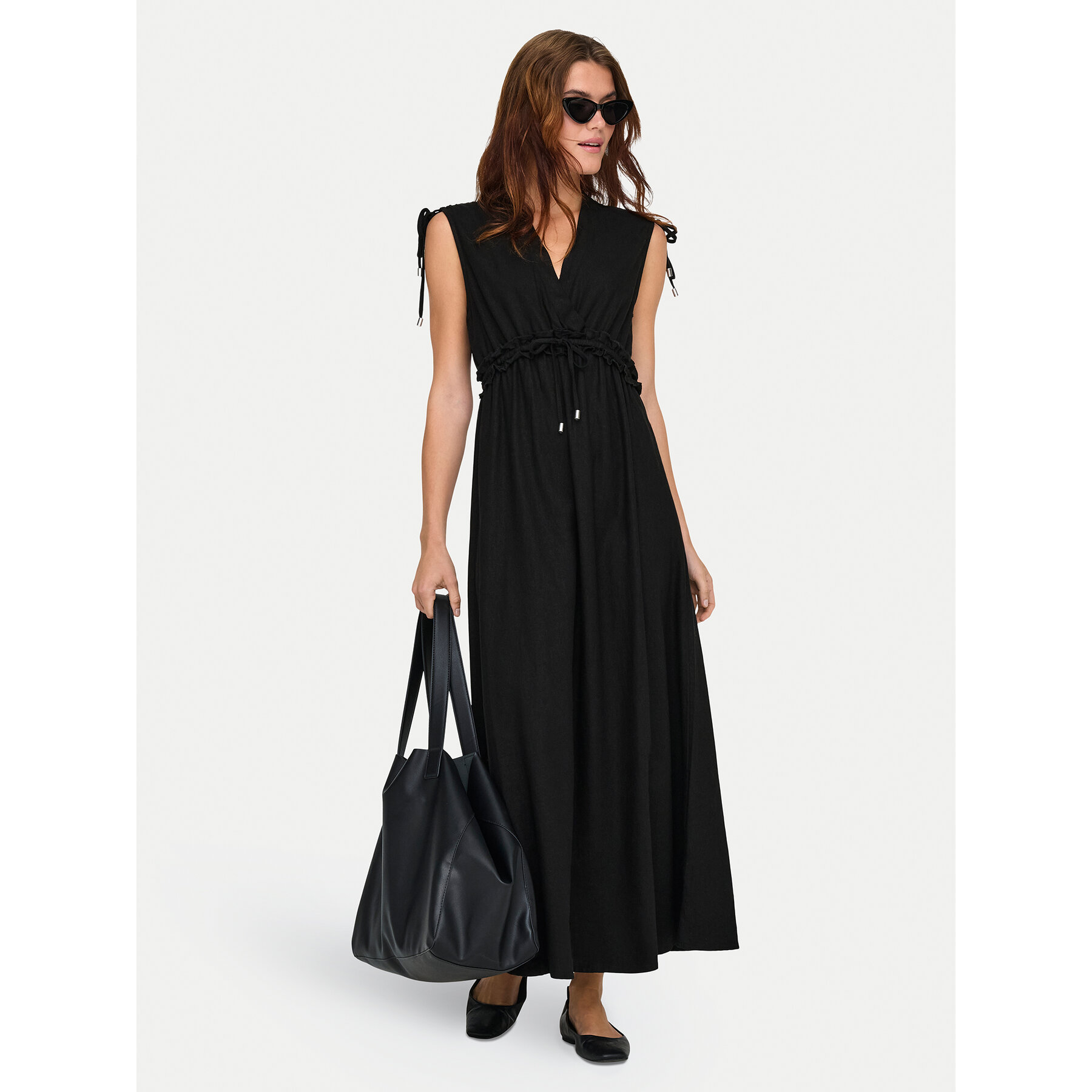 Only Sommerkleid Goa 15363694 Schwarz Regular Fit
