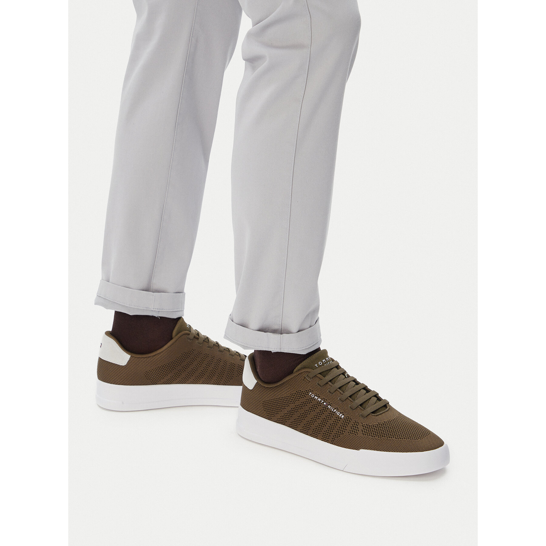 Tenisice Tommy Hilfiger Th Court Knit FM0FM05823 Zelena