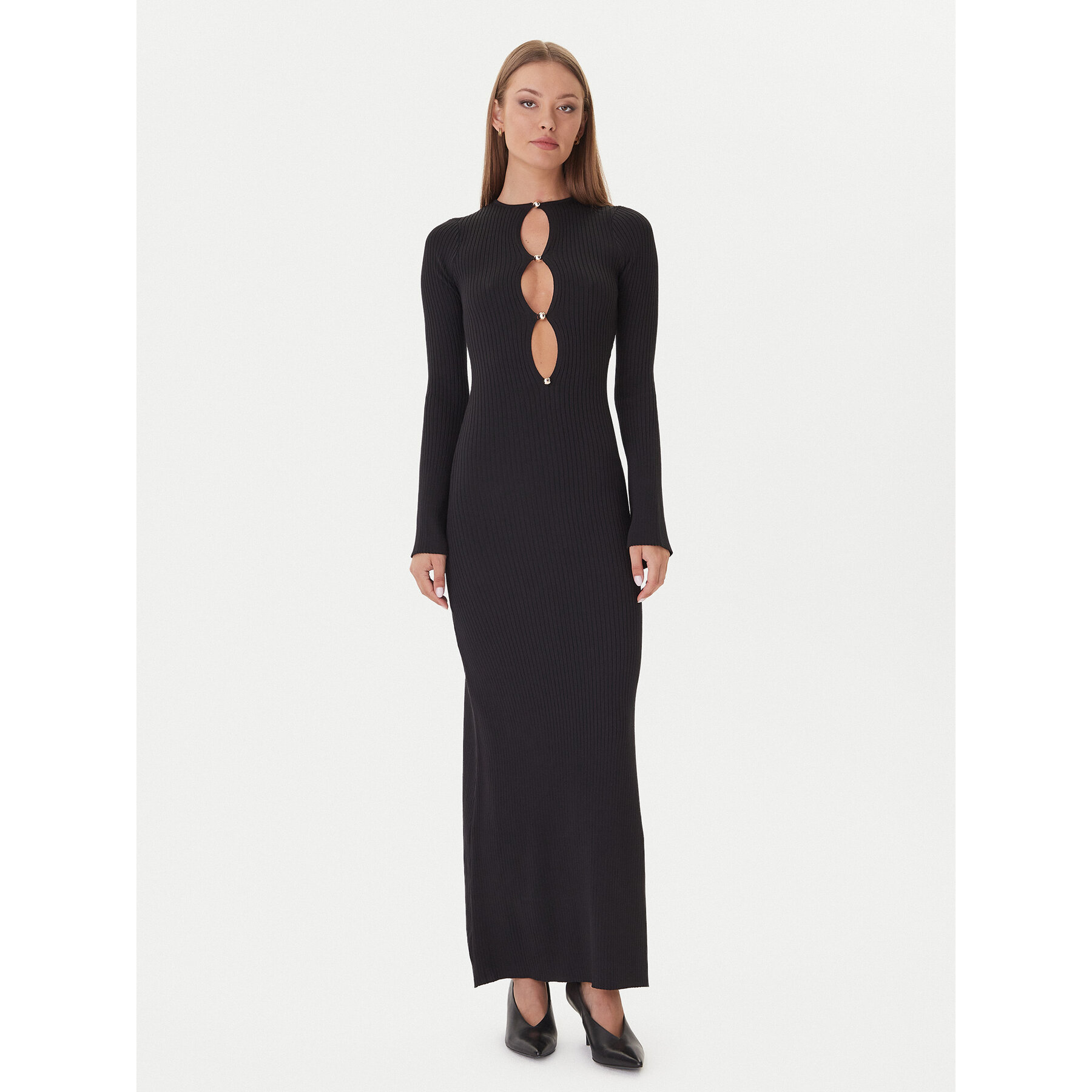 Bardot Strickkleid 59801DB Schwarz Slim Fit