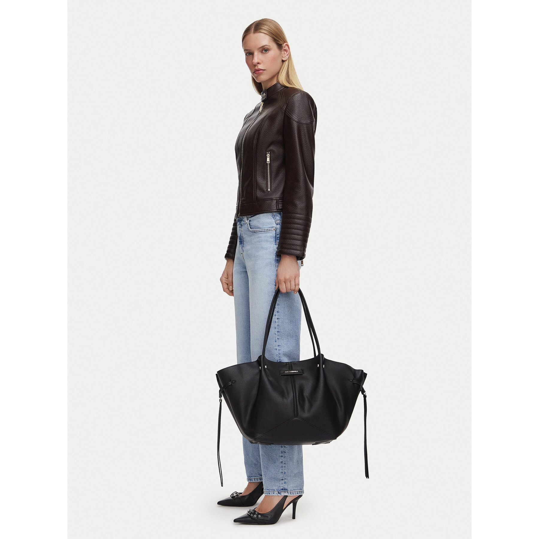 Дамска чанта KARL LAGERFELD B3W30347 Черен