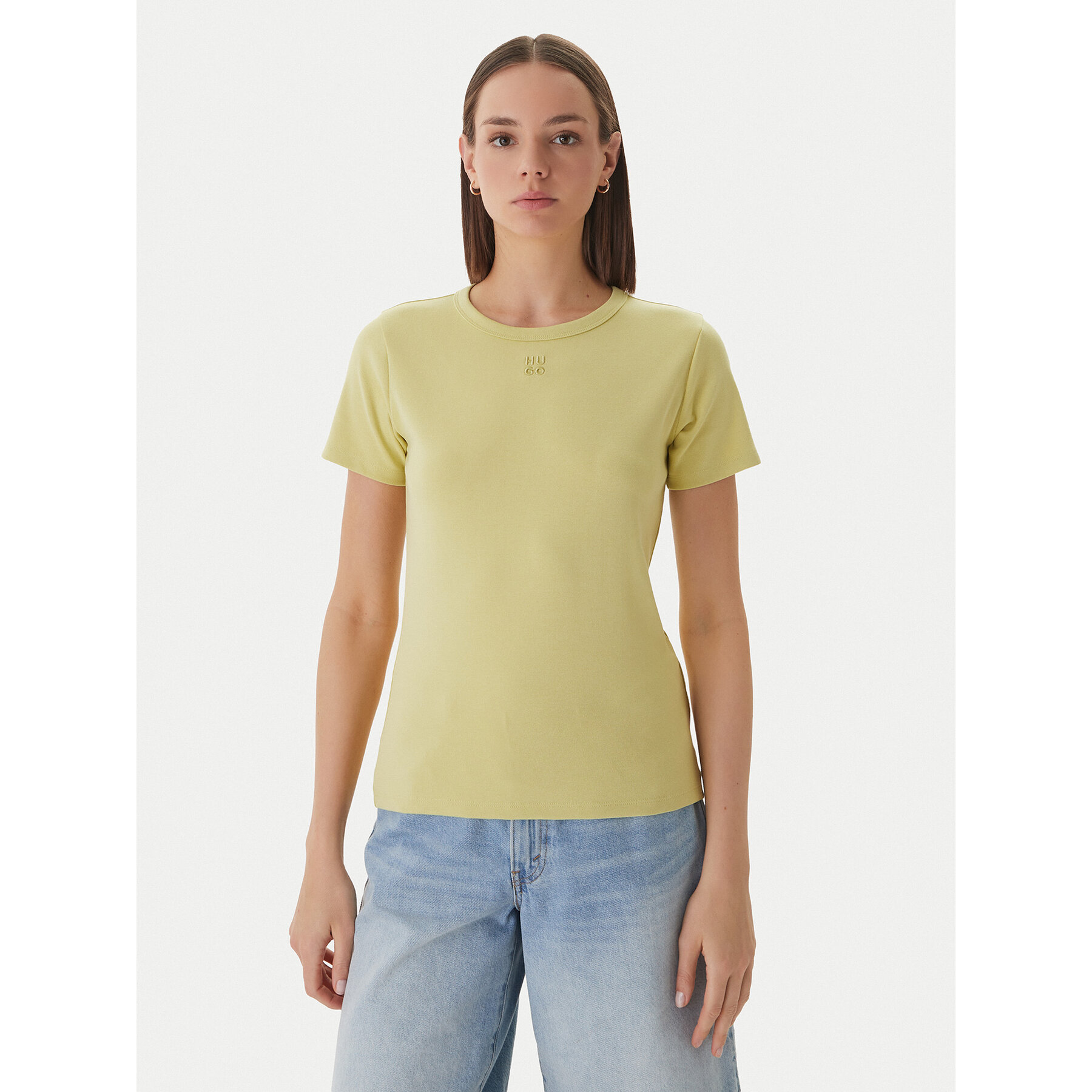 HUGO Majica Deloris 50512002 Svetlo zelena Regular Fit