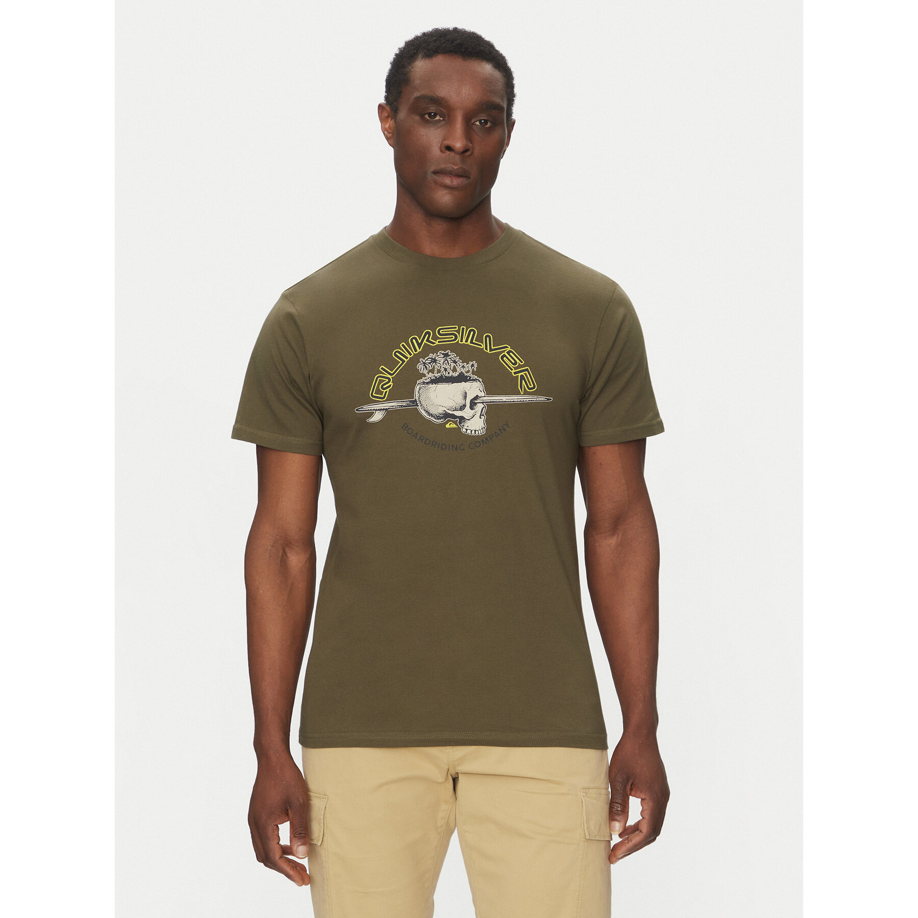 Quiksilver Póló EQYZT08056 Zöld Regular Fit
