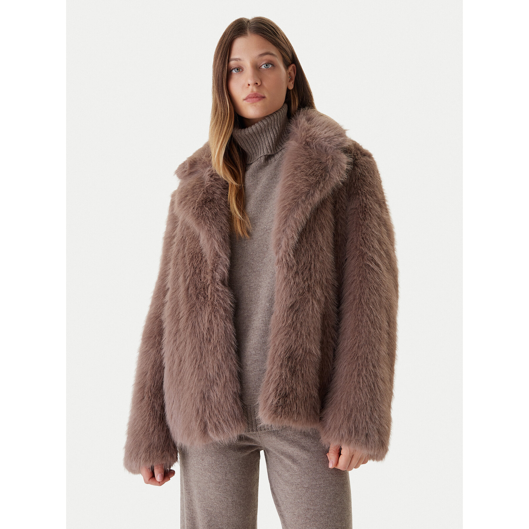 Bomboogie Pelzmantel Paris GW148STFRL5 Braun Regular Fit
