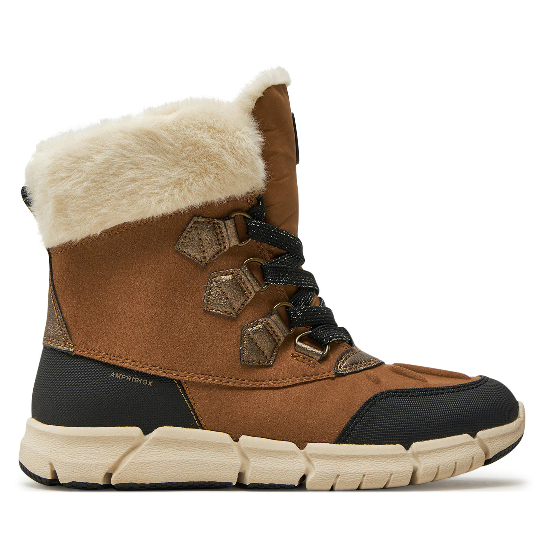 Snehule Geox J Flexyper Girl B Ab J46APA 0AU50 C6175 S Hnedá